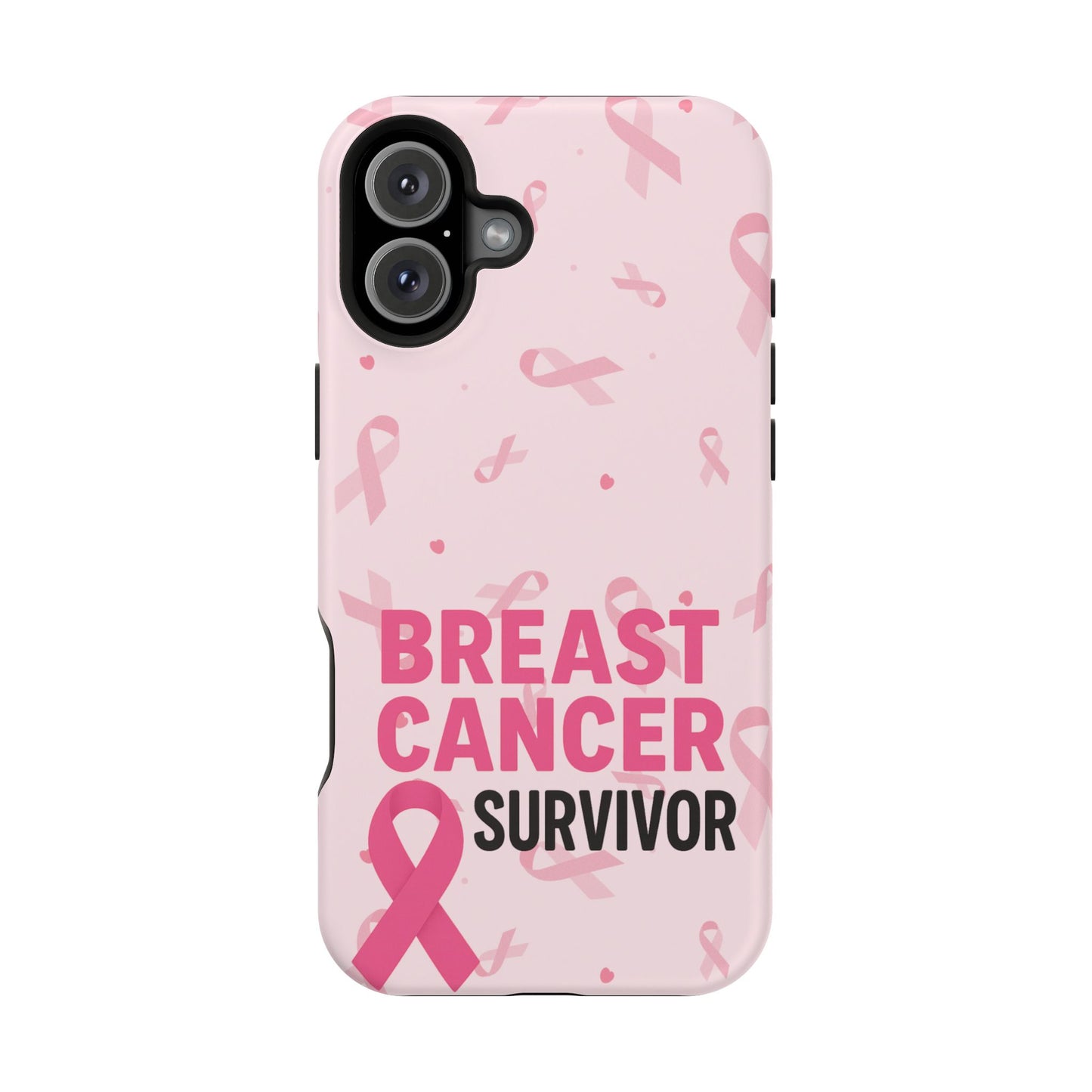 Breast Cancer Survivor Magnetic Phone Case, Impact-Resistant, Pink Ribbon for Iphone