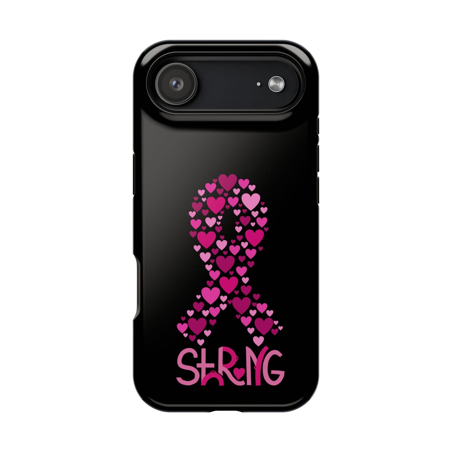Pink Ribbon Magnetic Phone Case - Strong Heart Design, Cancer Awareness, Gift for Supporters for IPhone