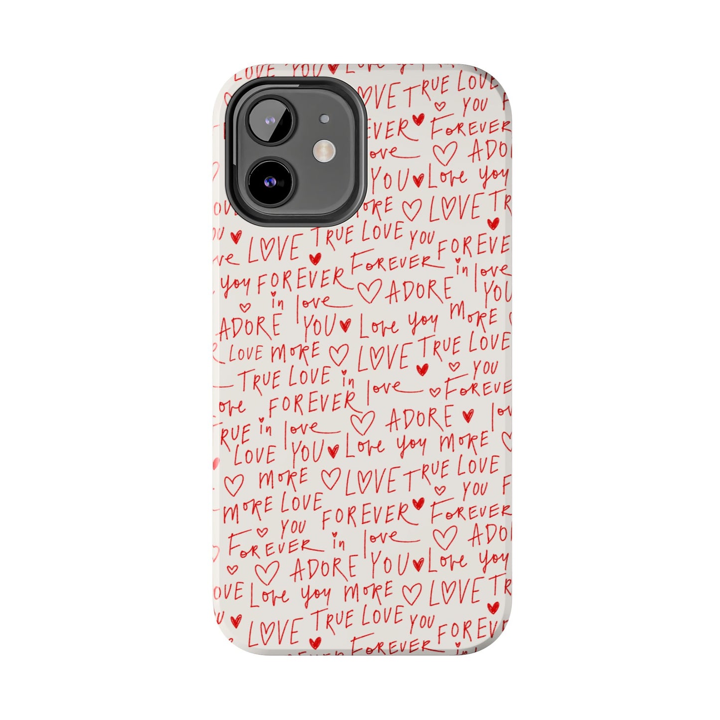 Love Hearts Tough Case for iPhone, Cute Heart Design, Adore You Case, True Love Protection