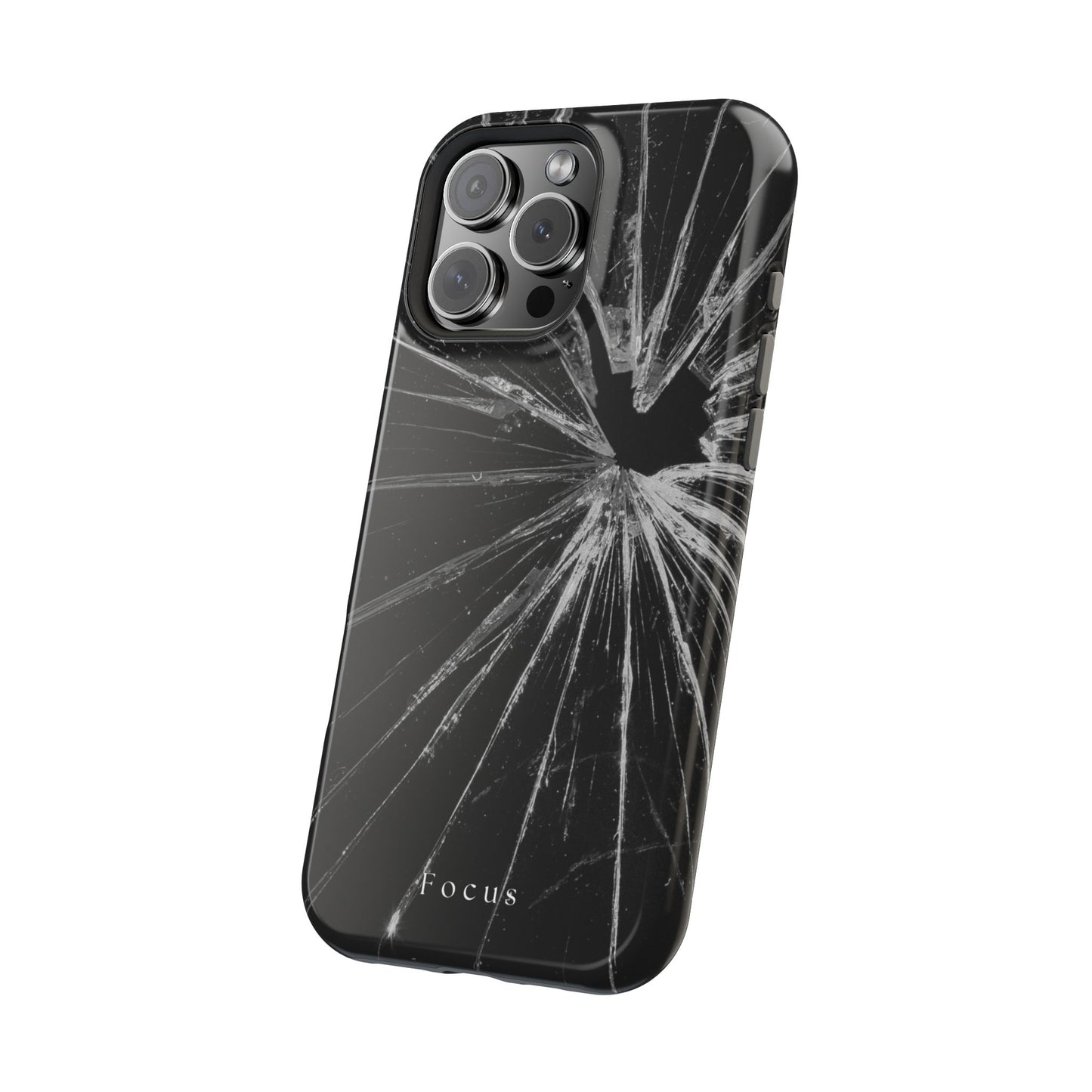 Durable Magnetic FOCUS Broken Glass Stylish Tough Case