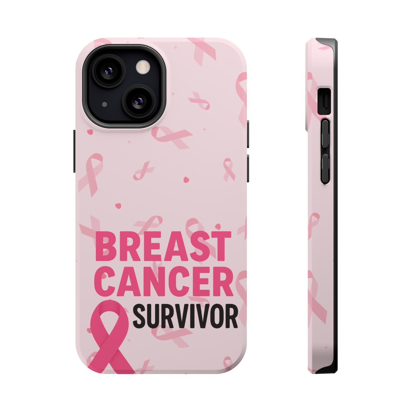 Breast Cancer Survivor Magnetic Phone Case, Impact-Resistant, Pink Ribbon for Iphone