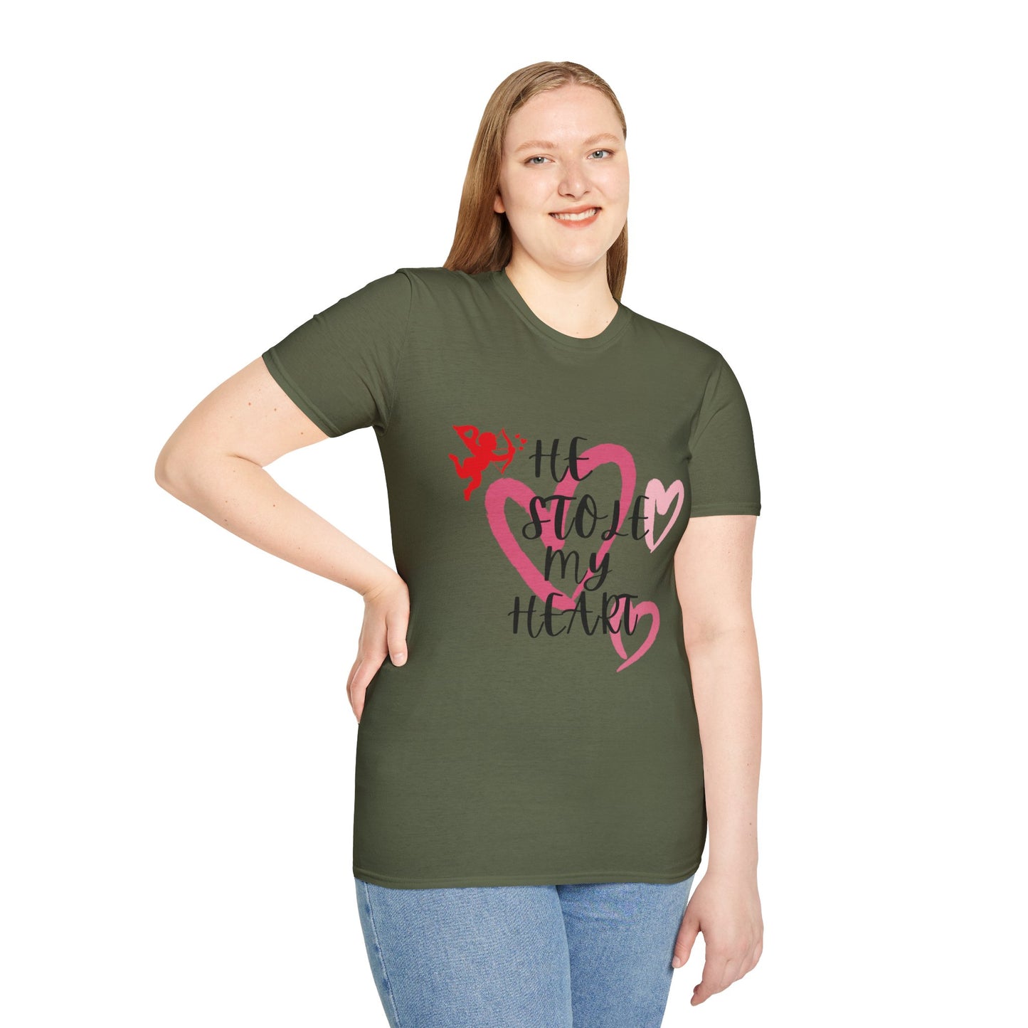 He Stole My Heart Unisex T-Shirt - Cute Valentine’s Day Couple Shift