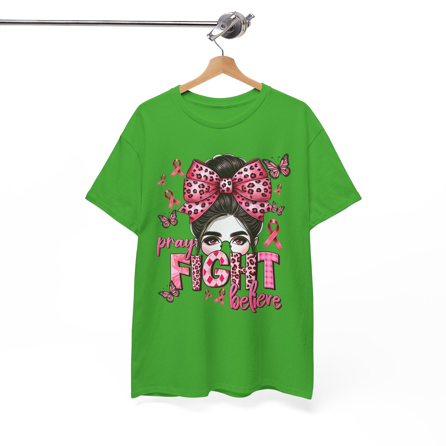 Pray Fight Believe Breast Cancer Awareness Tee