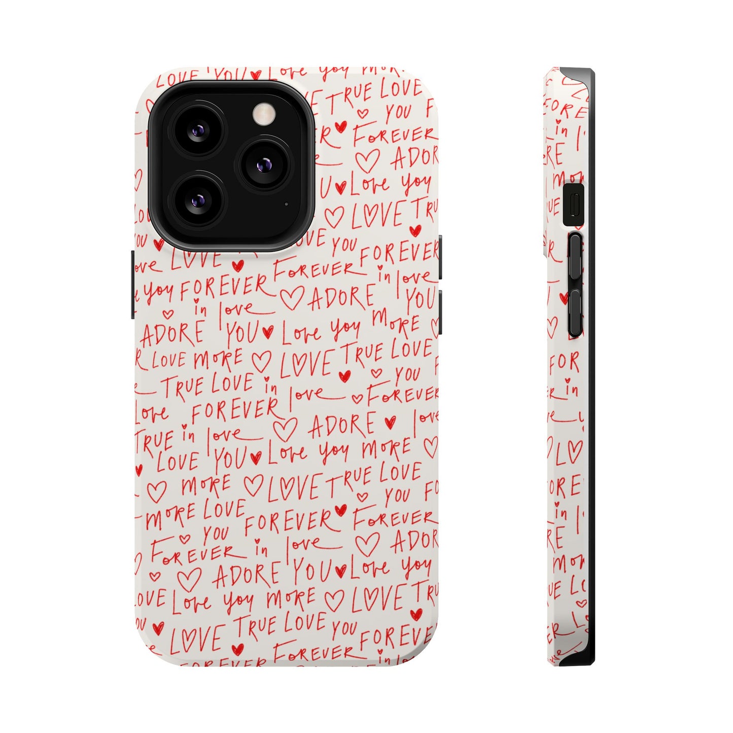 Love Hearts MAGNETIC Tough Case for iPhone, Cute Heart Design, Adore You Case, True Love Protection