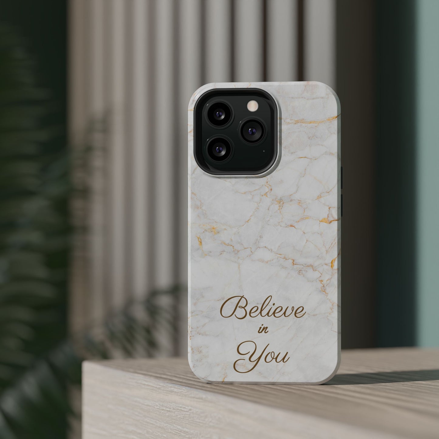 Elegant Motivational, Inspirational - Believe in You, Tough MAGNETIC Phone Case
