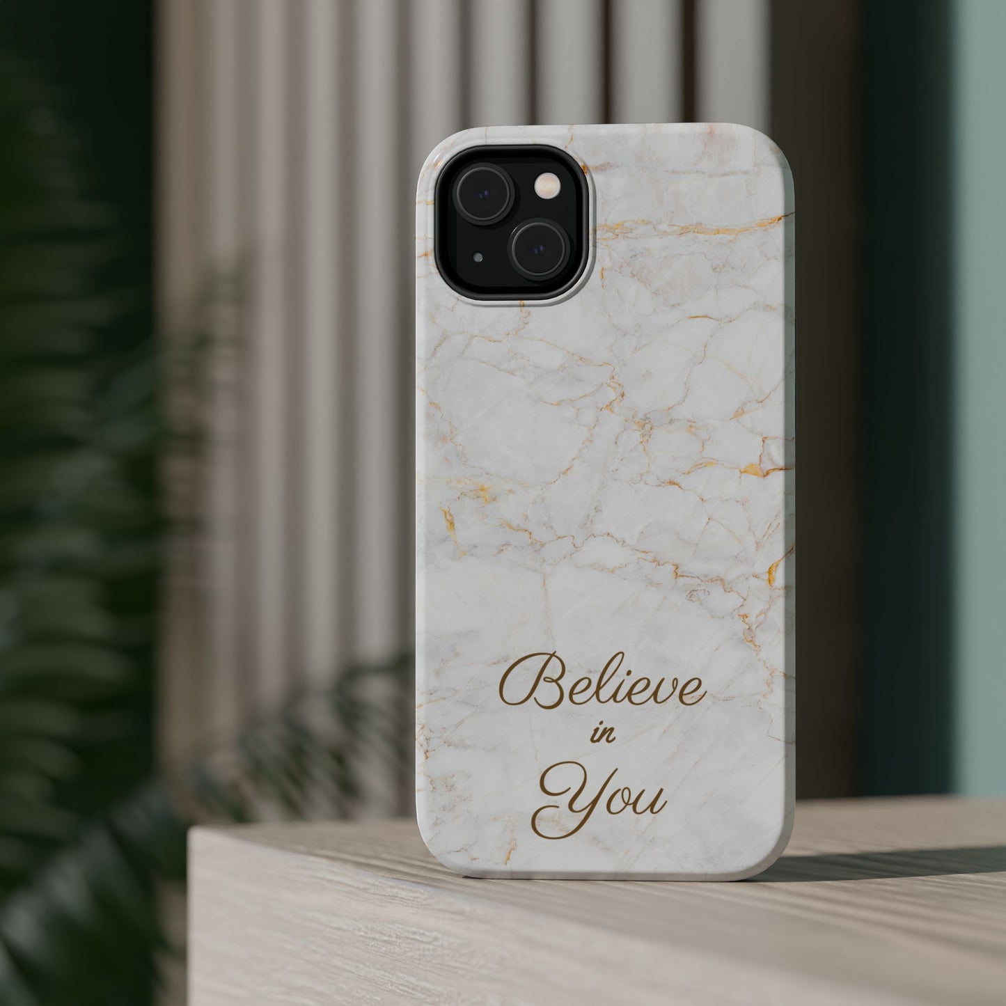 Elegant Motivational, Inspirational - Believe in You, Tough MAGNETIC Phone Case