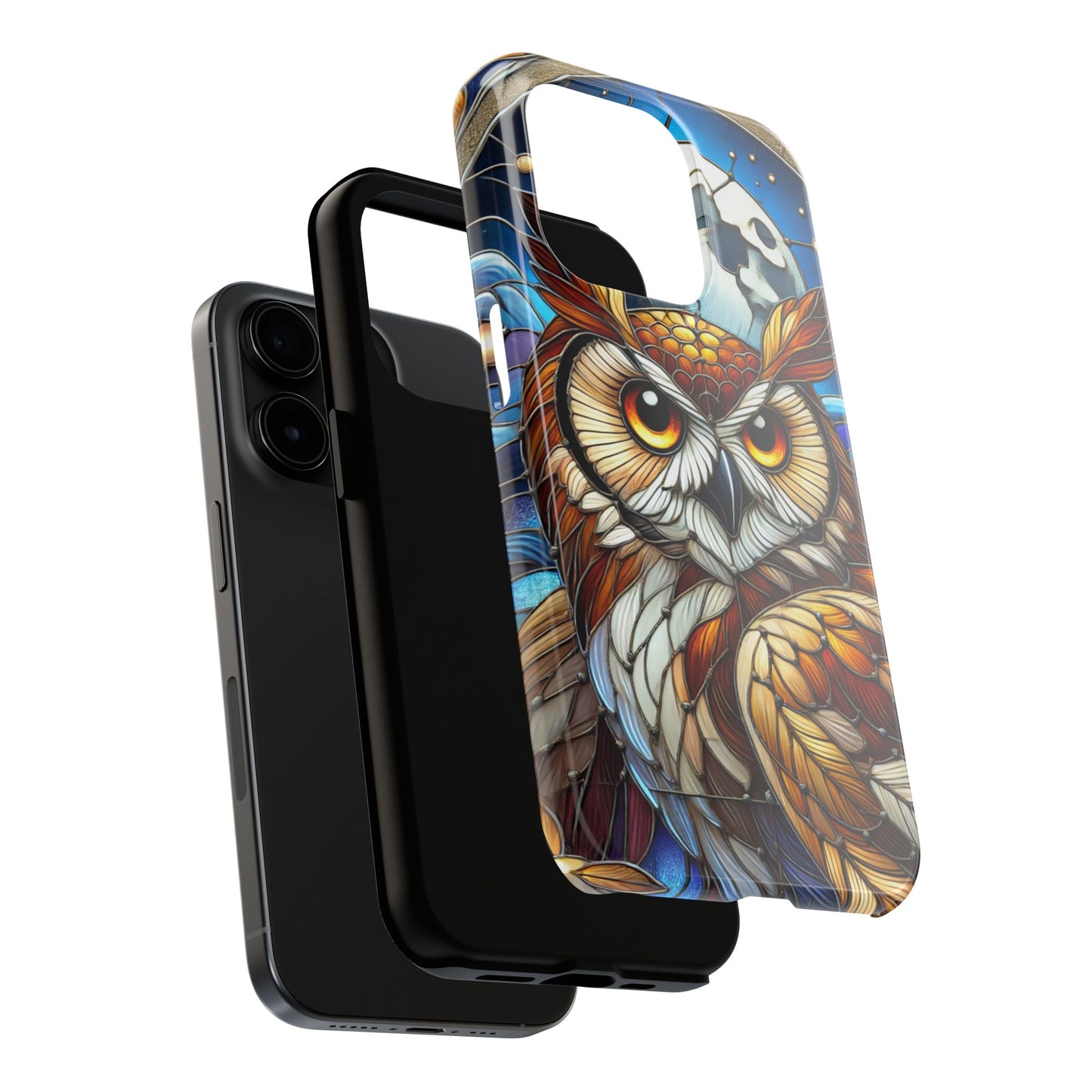 IPhone Case - Owl Stained Glass Design - Durable Protection