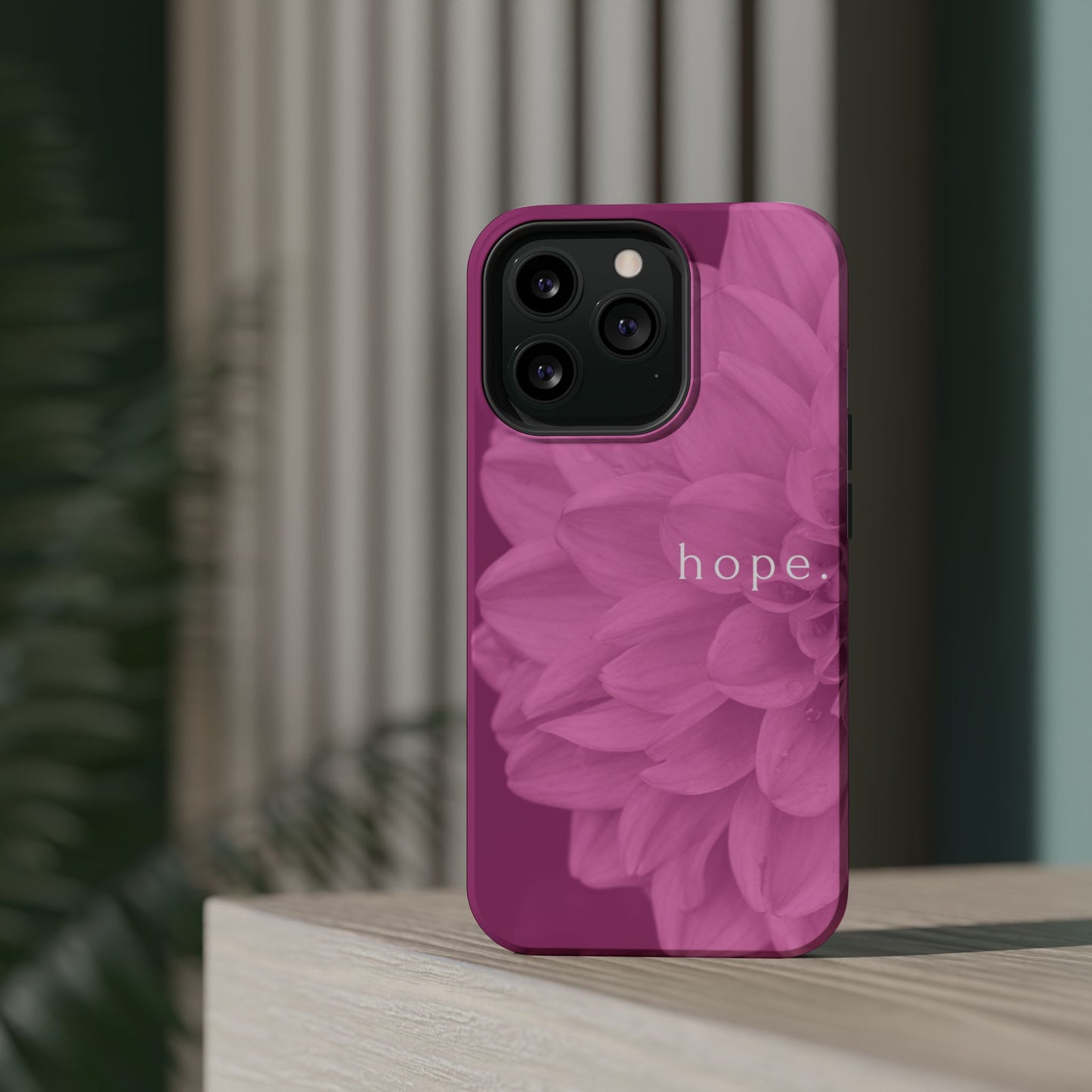 Hopeful, Inspirational Pink Flower Design Phone Case
