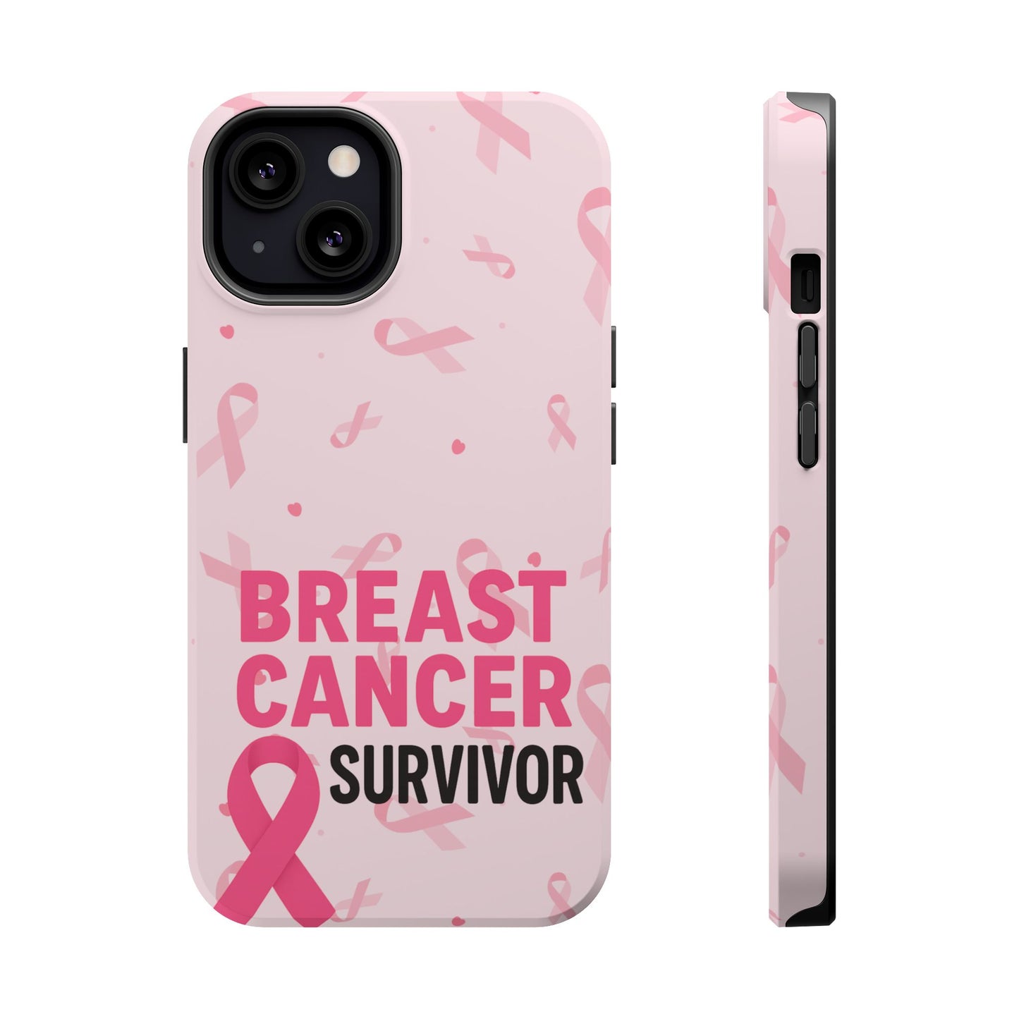 Breast Cancer Survivor Magnetic Phone Case, Impact-Resistant, Pink Ribbon for Iphone