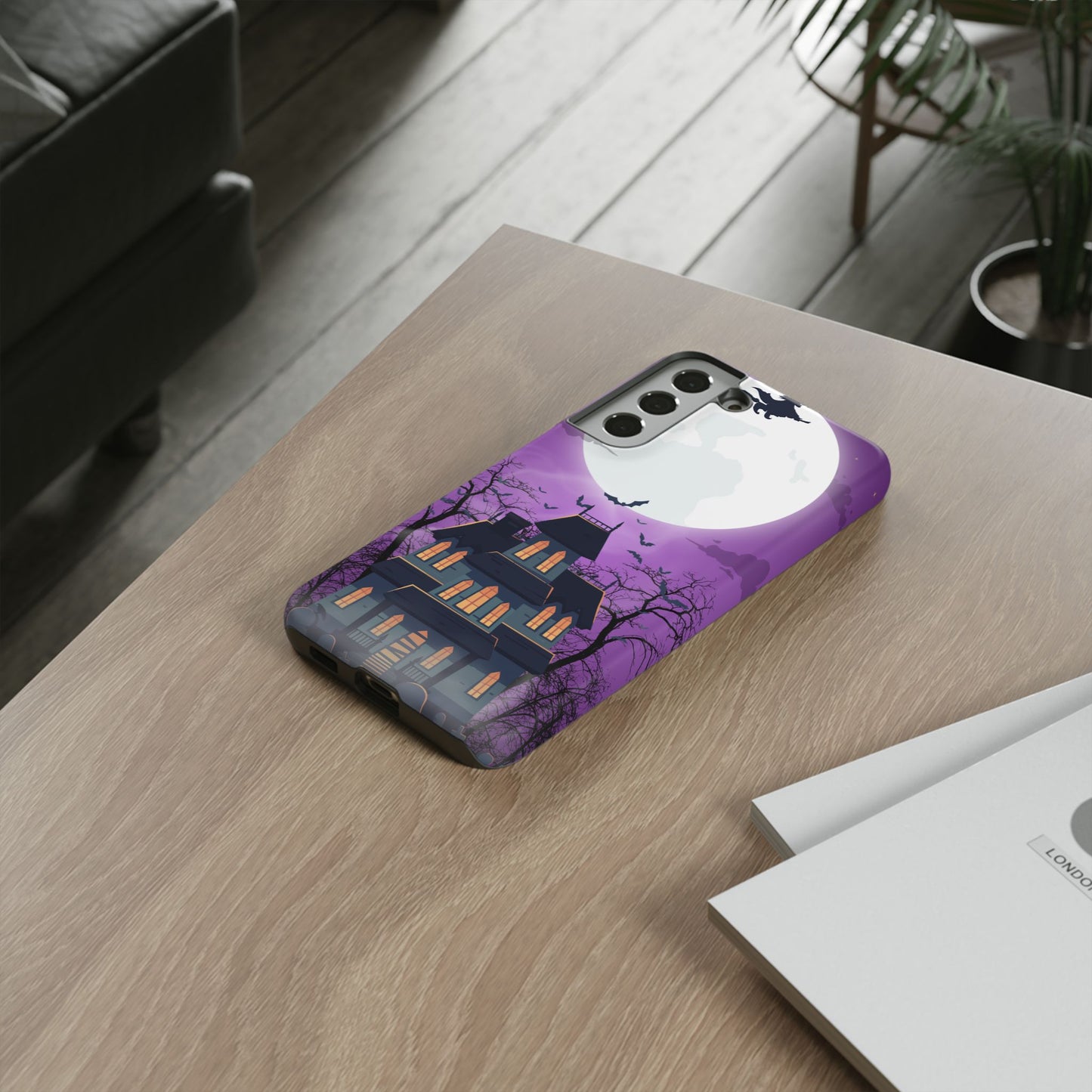 Halloween Haunted, Spooky House, Witchy Vibe Phone Case for Samsung