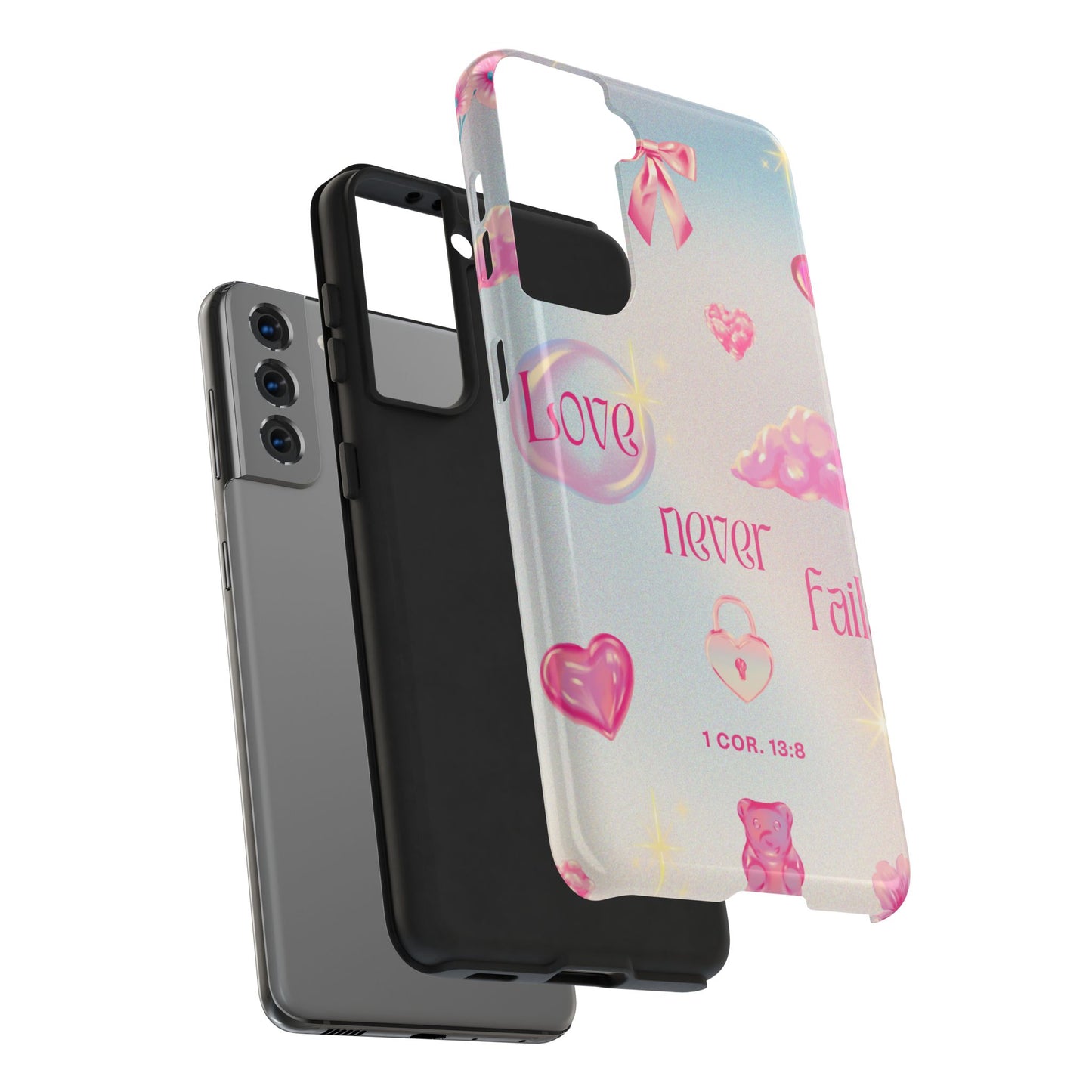 Love Never Fails Bible Verse Tough Phone Case