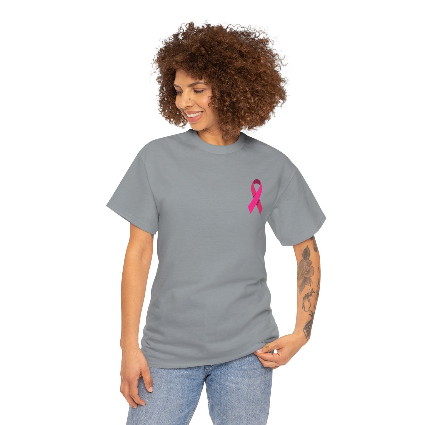 Breast Cancer Awareness Tee - "Cheer for the cure" Unisex Cotton Shirt