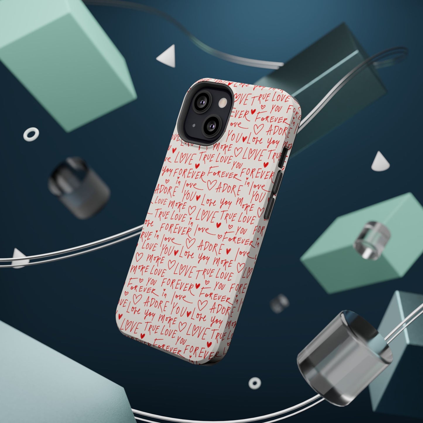 Love Hearts MAGNETIC Tough Case for iPhone, Cute Heart Design, Adore You Case, True Love Protection