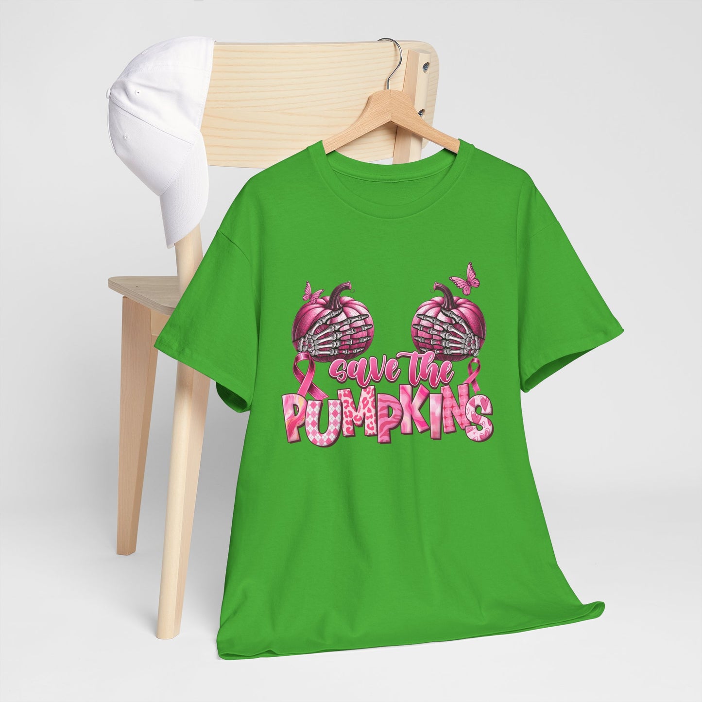 Save the Pumpkins Unisex Tee | Fall Fashion & Breast Cancer Awareness