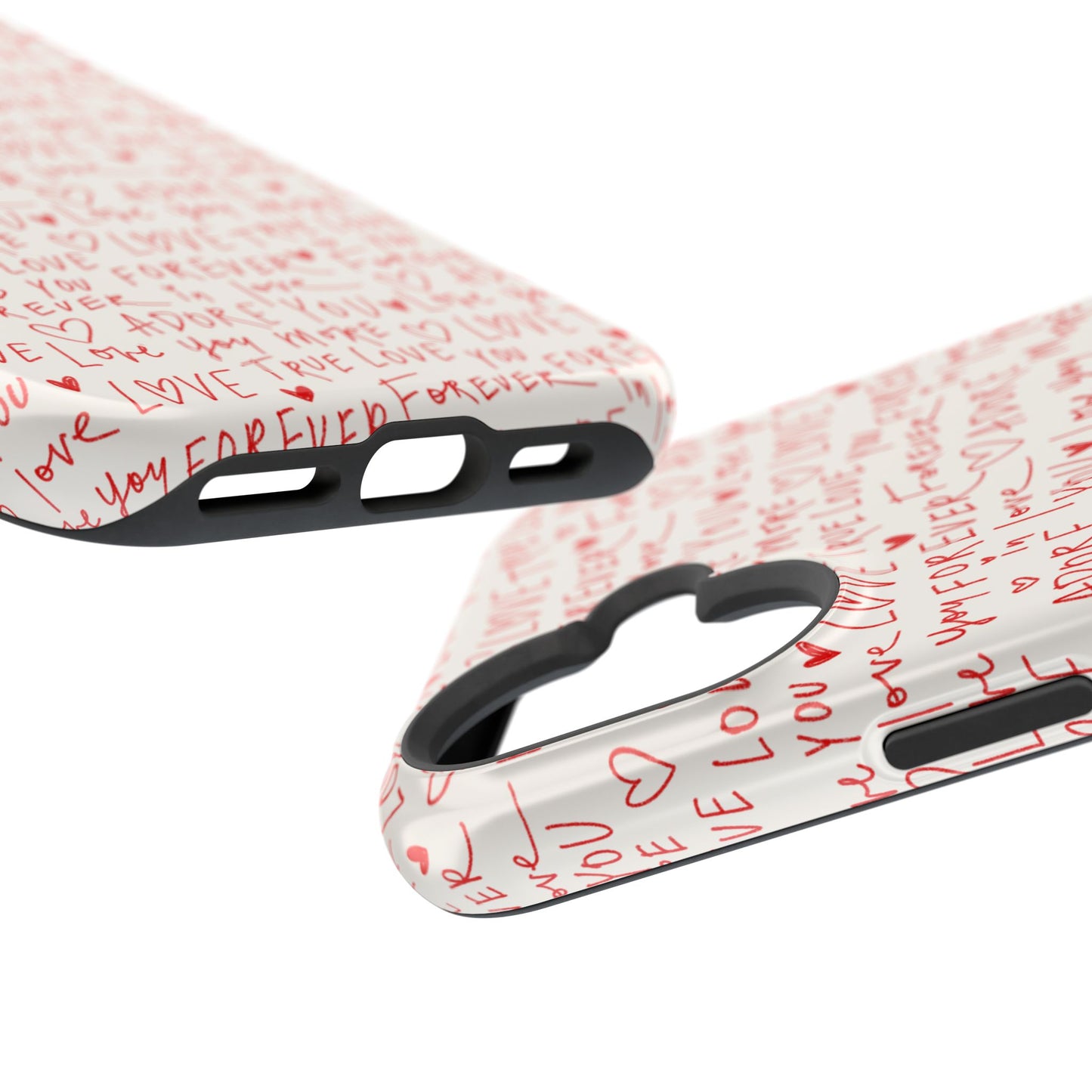 Love Hearts MAGNETIC Tough Case for iPhone, Cute Heart Design, Adore You Case, True Love Protection