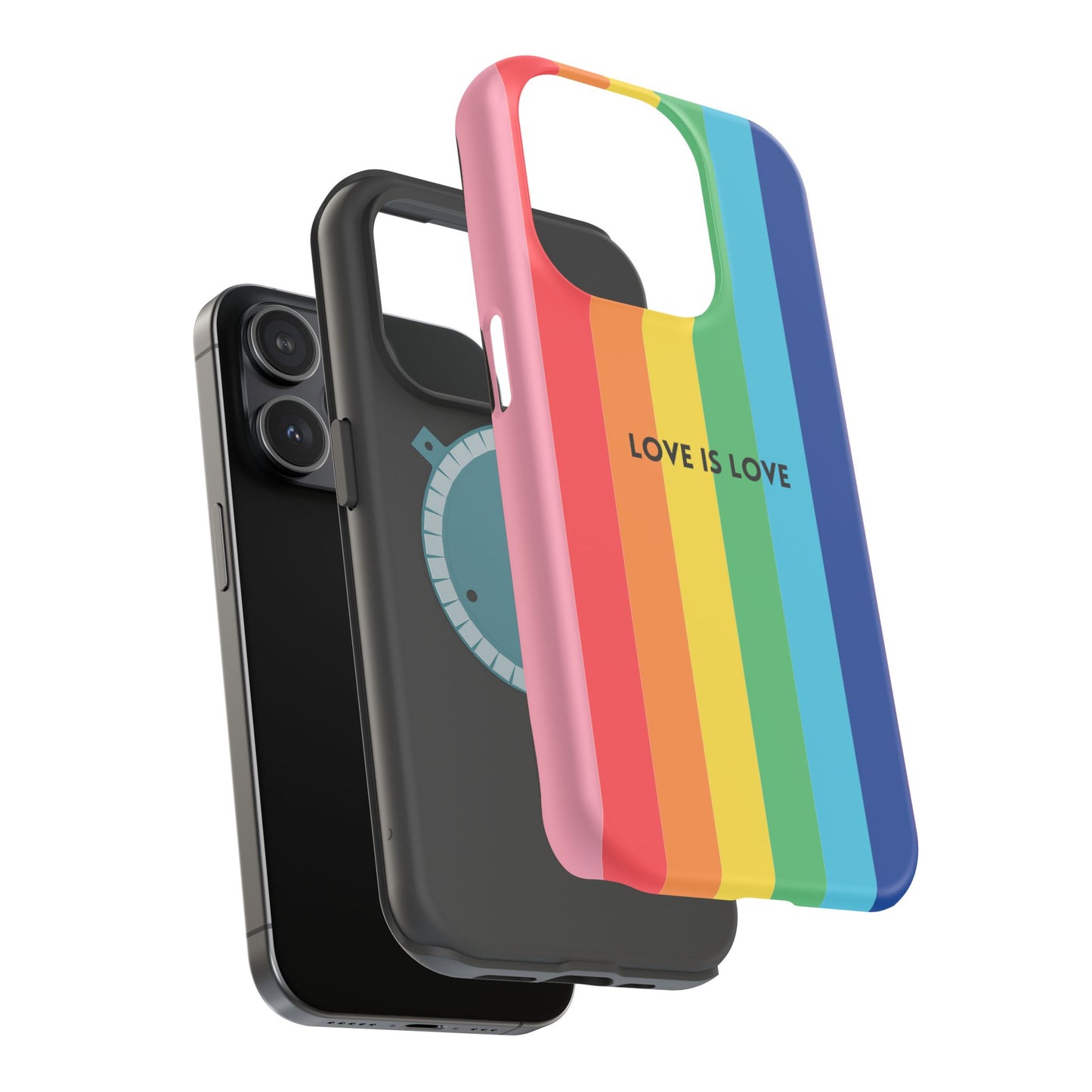 lOVE IS LOVE- Rainbow, LGBTQ+ Pride MAGNETIC Phone Case