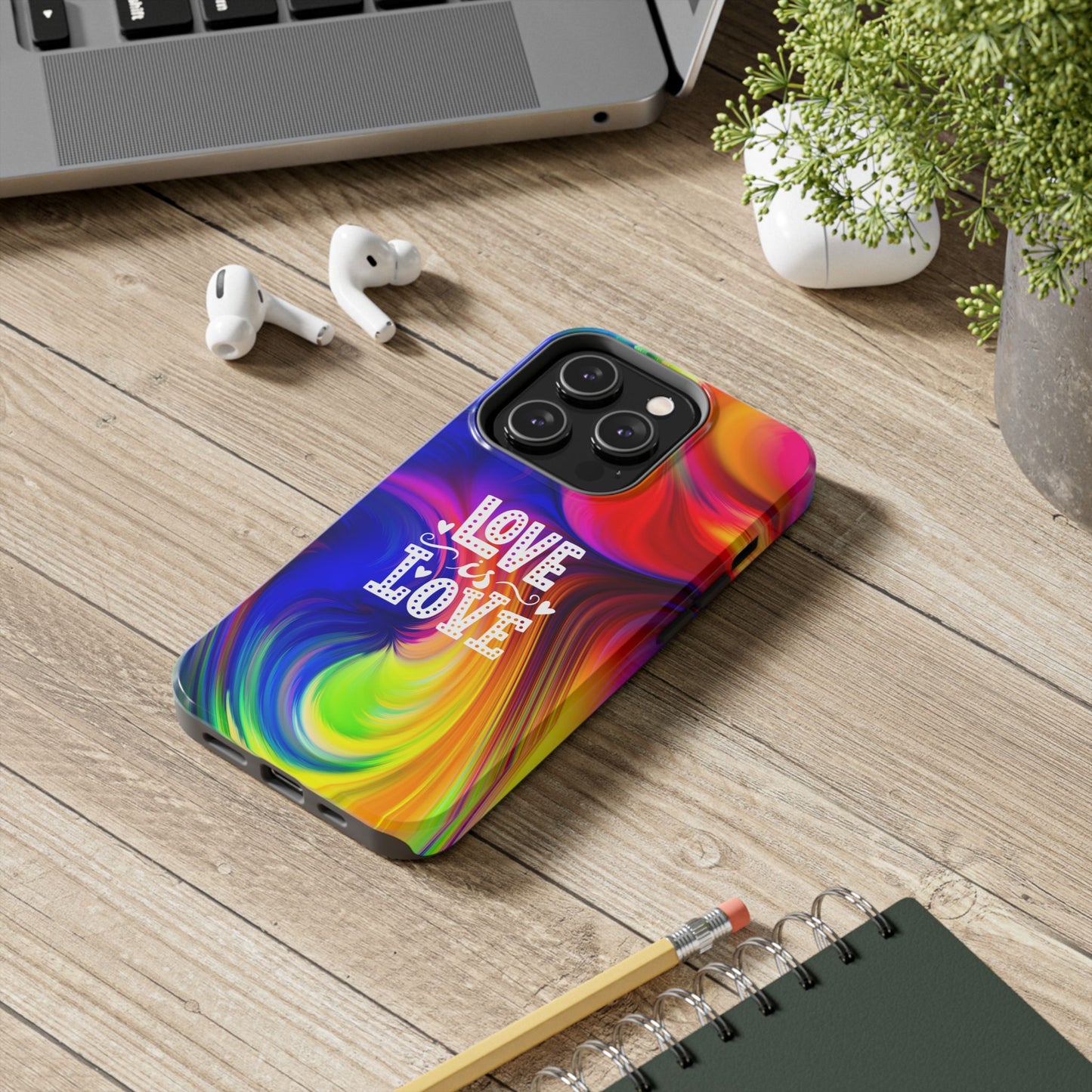 LOVE IS LOVE Colorful Love, Pride Tough Phone Case