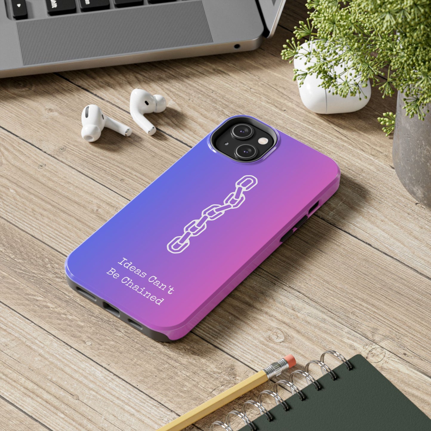 Inspirational, Motivational - Ideas Can't Be Chained Phone Cases