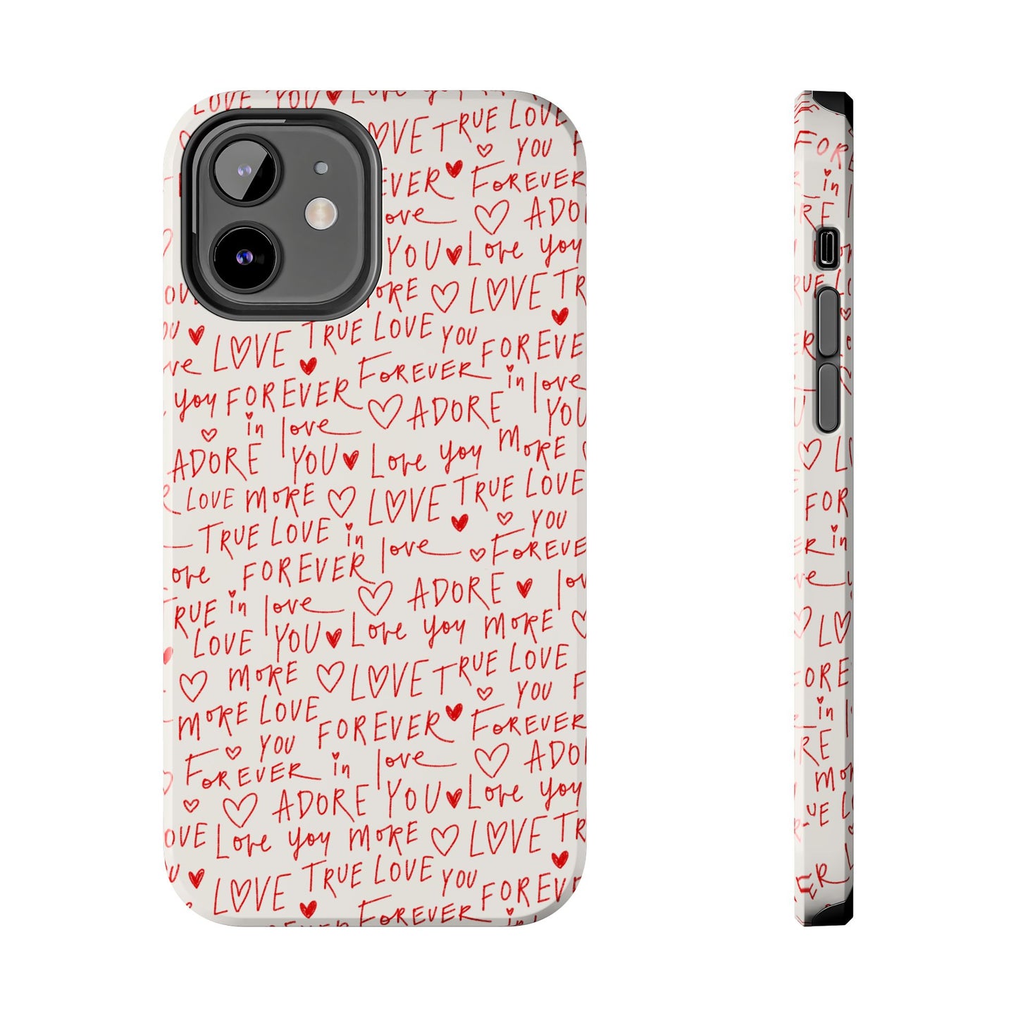 Love Hearts Tough Case for iPhone, Cute Heart Design, Adore You Case, True Love Protection