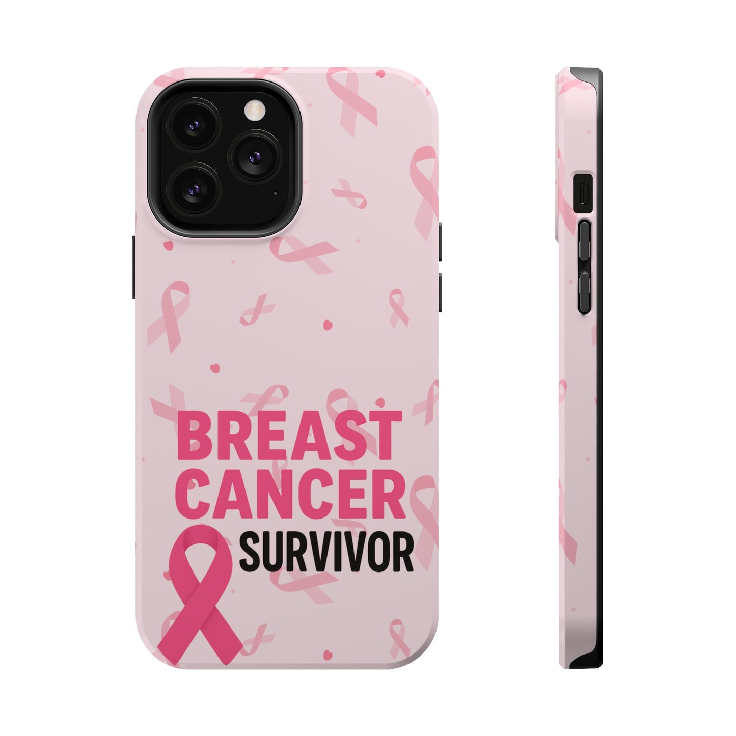 Breast Cancer Survivor Magnetic Phone Case, Impact-Resistant, Pink Ribbon for Iphone
