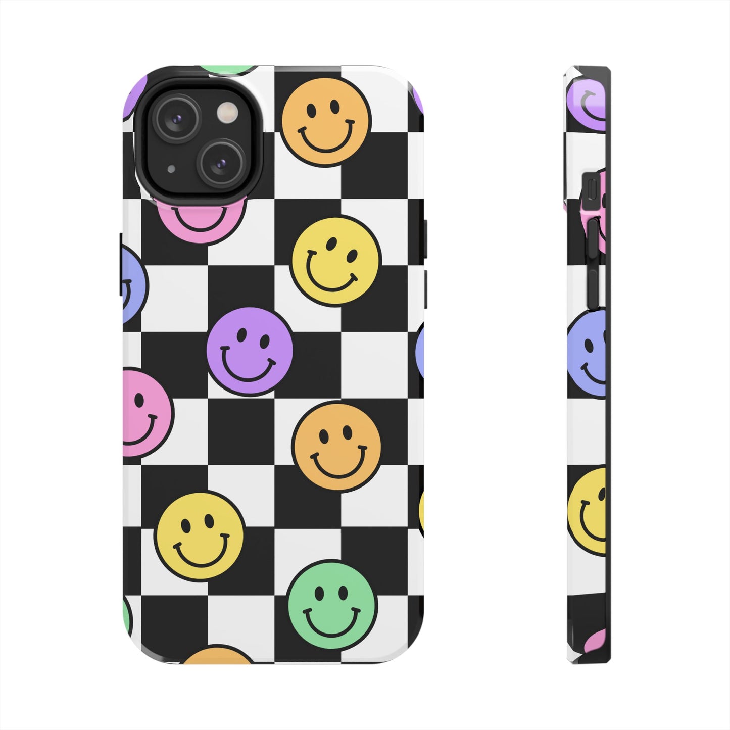 Colorful Smiley Face Phone Case, Durable Phone Cover, Fun Tech Accessories, Great for Gifts, Birthday, Holiday