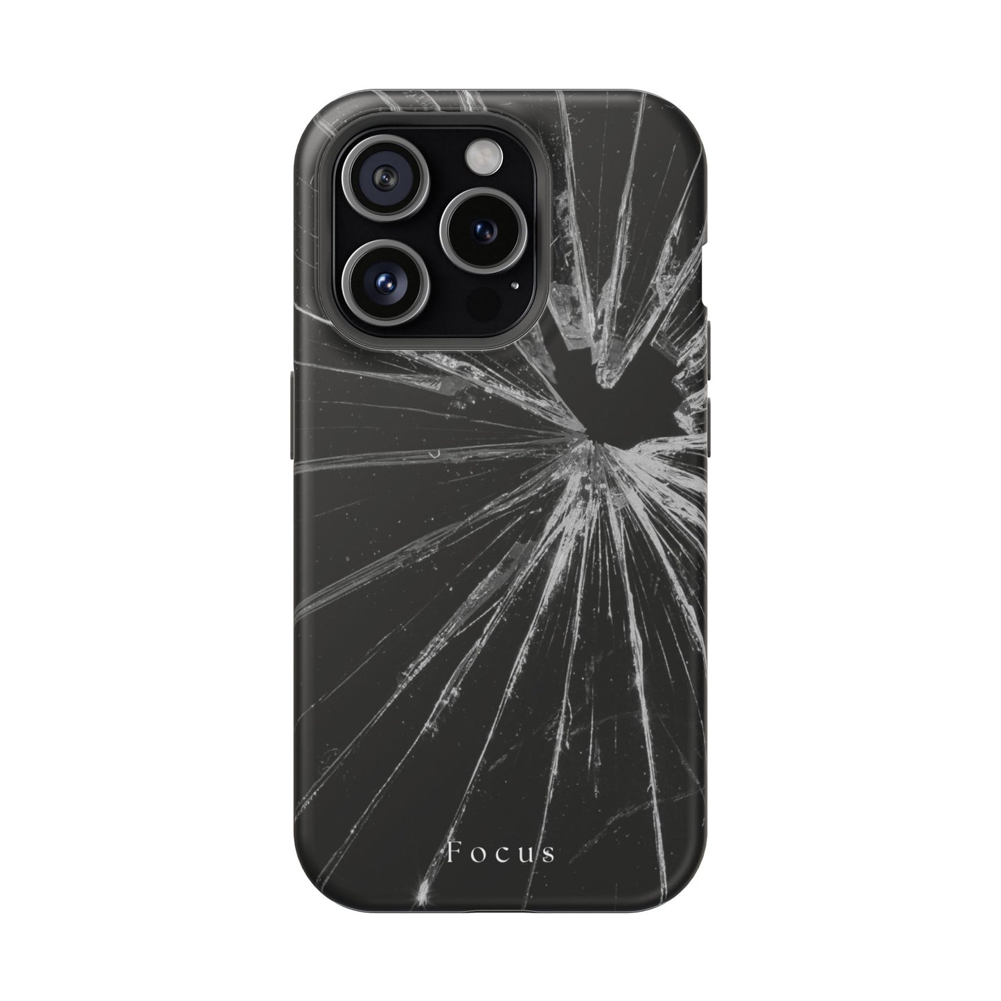 Durable Magnetic FOCUS Broken Glass Stylish Tough Case