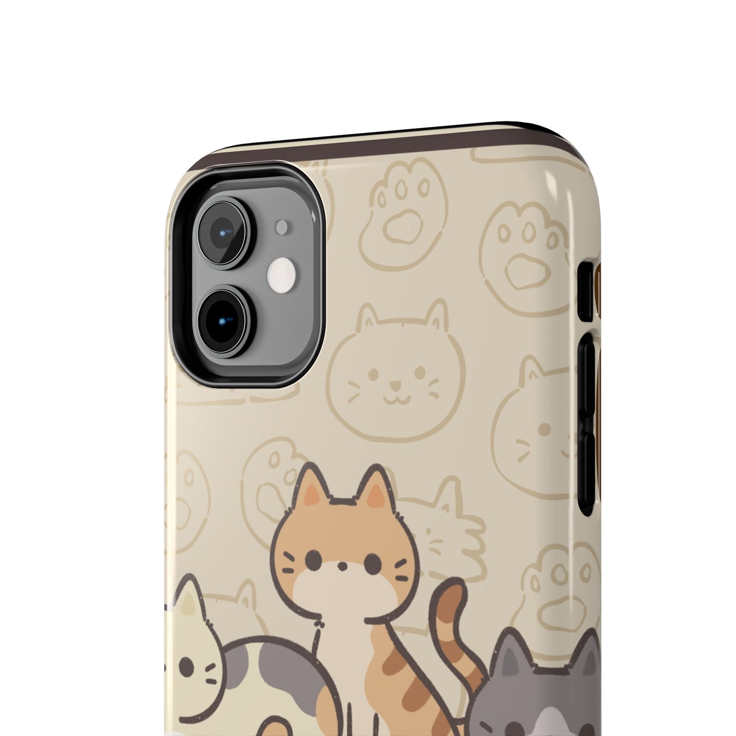 Cute Cat Tough Phone Case - Don’t Touch My Phone!