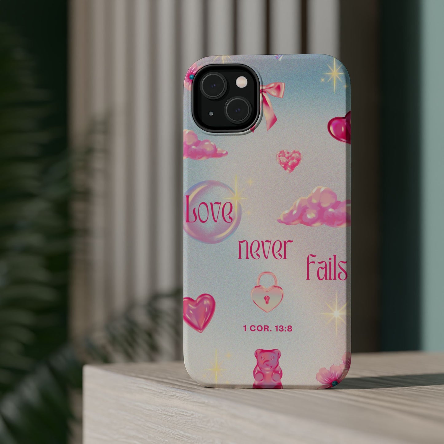 Love Never Fails Bible Verse Tough MAGNETIC Phone Case