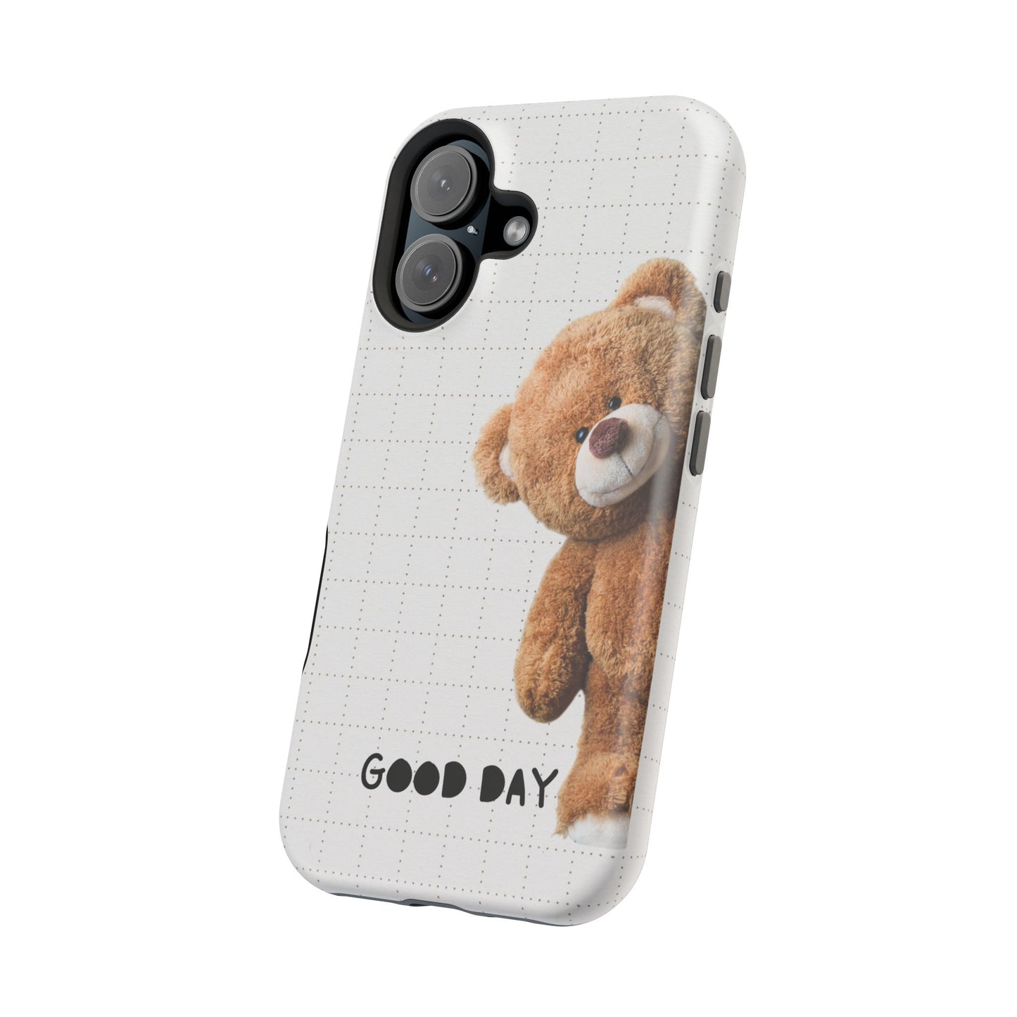 Good Day Teddy Bear MAGNETIC Phone Cases, Cute, Gift for Friends, Teddy Bear Lover's Case