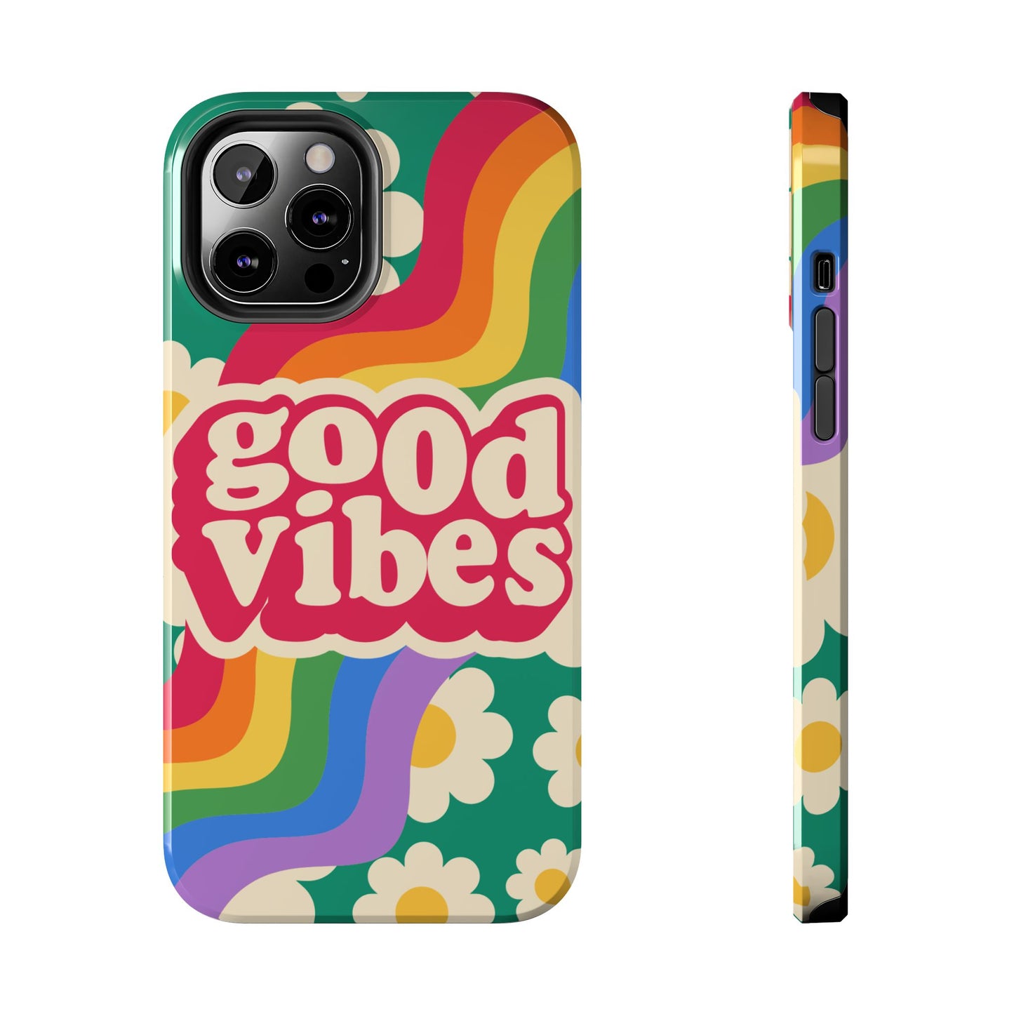 Good Vibes Tough Phone Cases, Colorful, Cheerful Phone Protection, Gifts for Friends