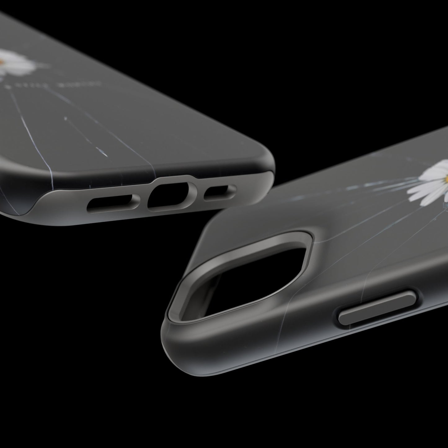 Flawed But Still Worthy Phone Case - Tough Cases, Inspirational Gift, Floral Design, Self-Love
