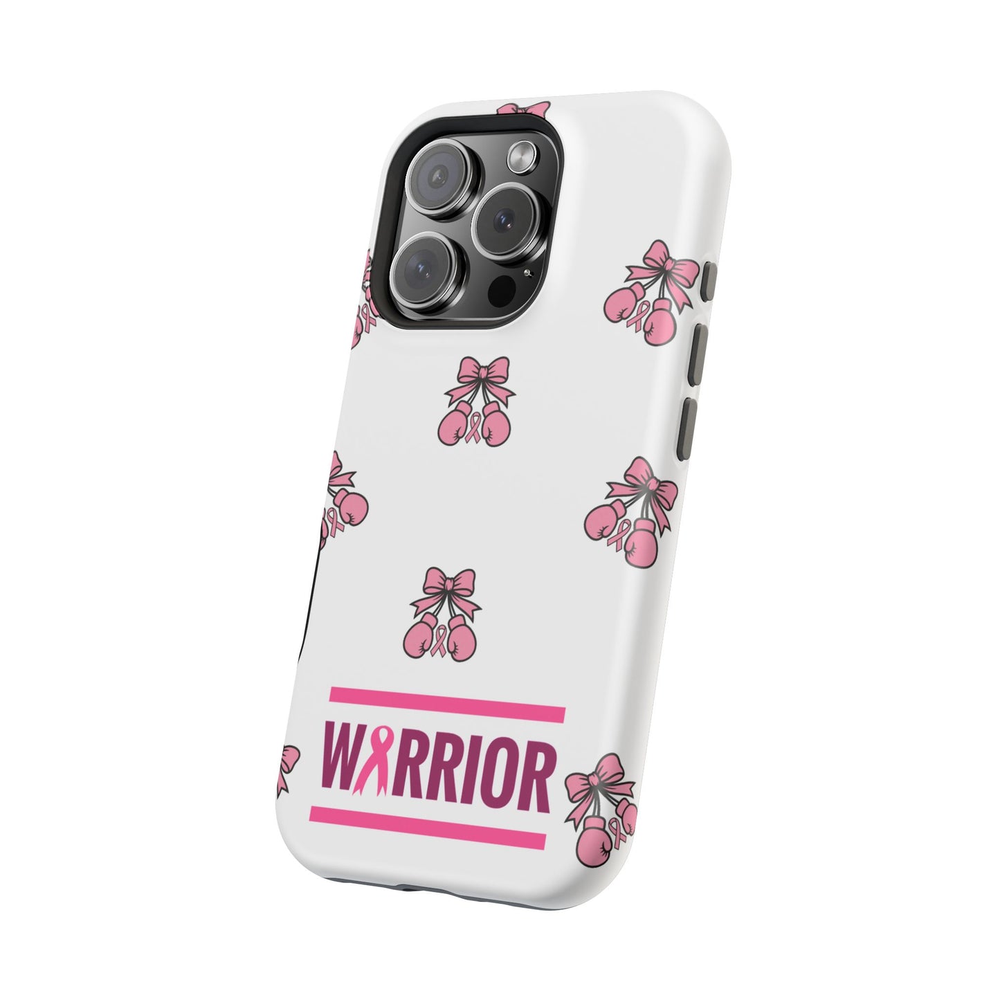 Warrior Bow Pink Magnetic Phone Case, Support Breast Cancer Awareness, Gift for Cancer Fighters for Iphone
