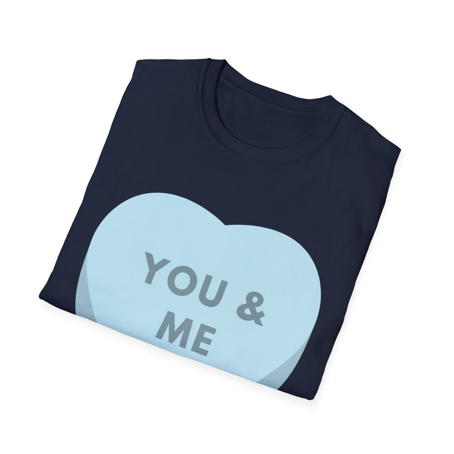 Couples Heart Graphic UnisexT-Shirt - 'You & Me' Design