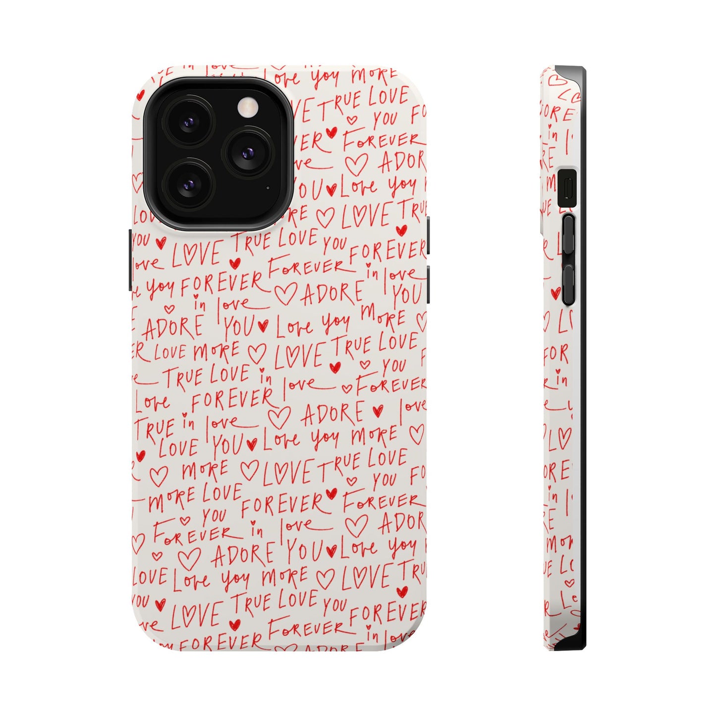 Love Hearts MAGNETIC Tough Case for iPhone, Cute Heart Design, Adore You Case, True Love Protection