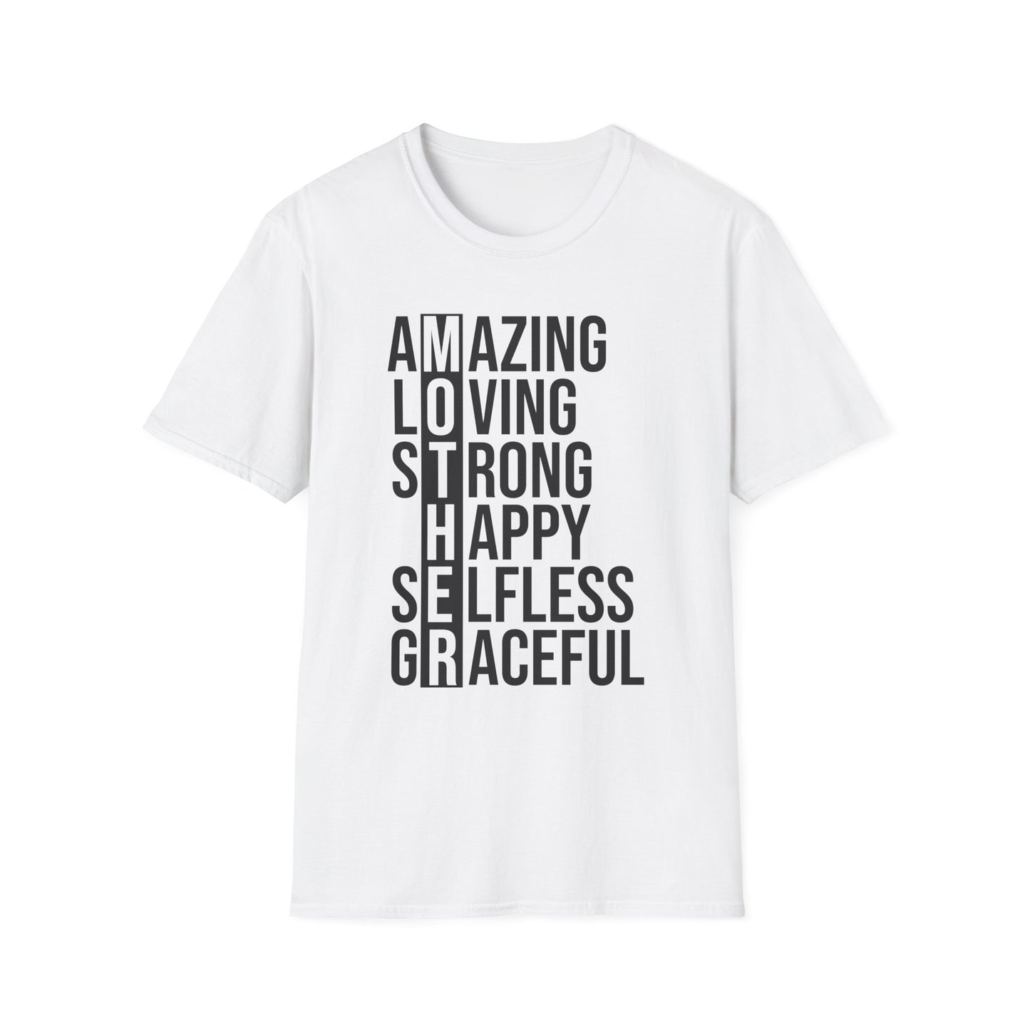Affirmation T-Shirt - Inspirational Amazing Loving Strong Happy Selfless Graceful-MOTHER