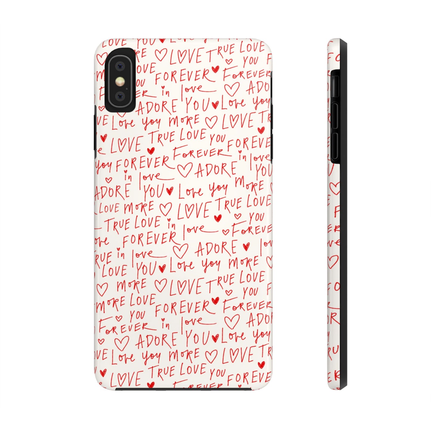 Love Hearts Tough Case for iPhone, Cute Heart Design, Adore You Case, True Love Protection
