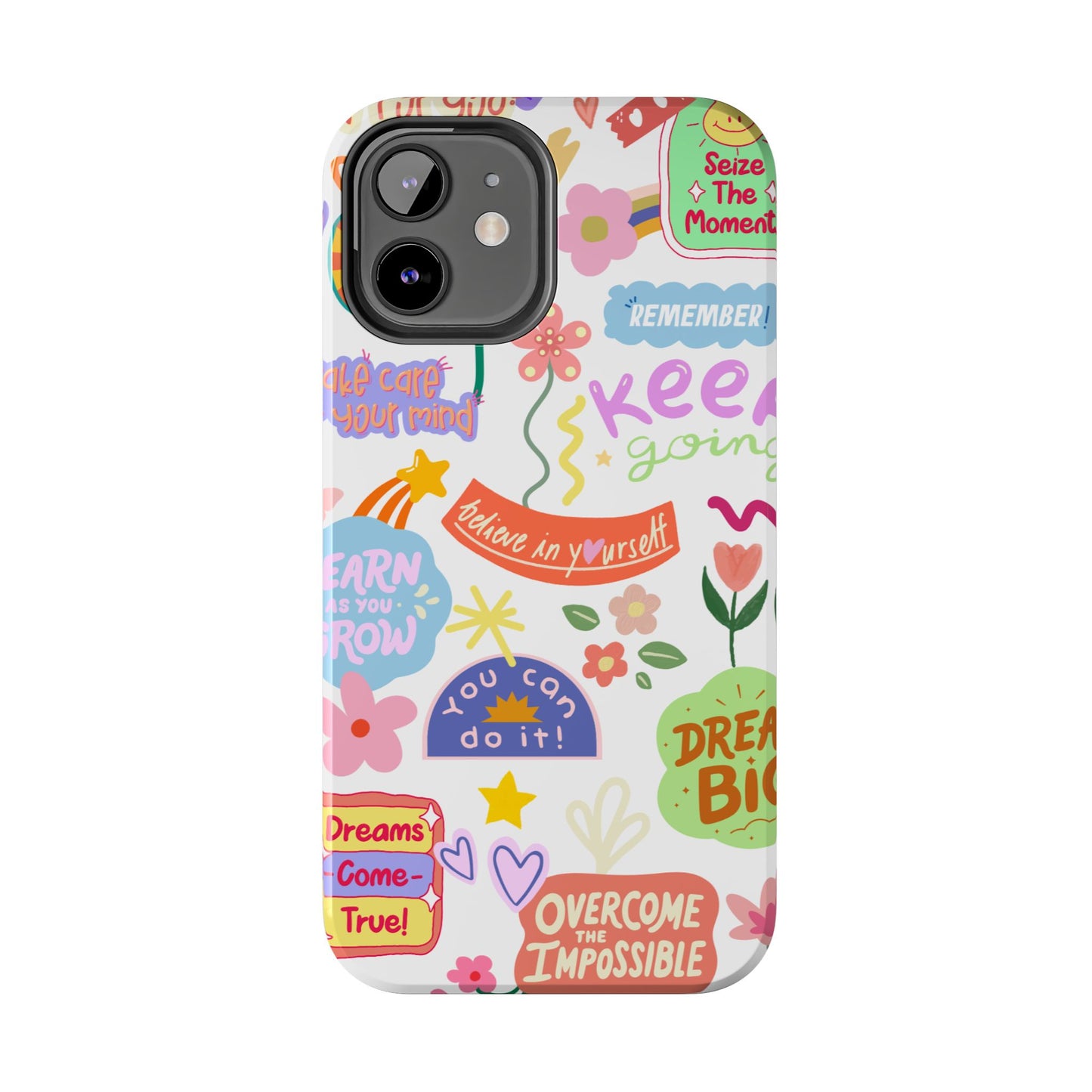 Inspirational, Motivational Phone Case, Cute Floral, Confidence Case, Gift for Her, Positive Vibes