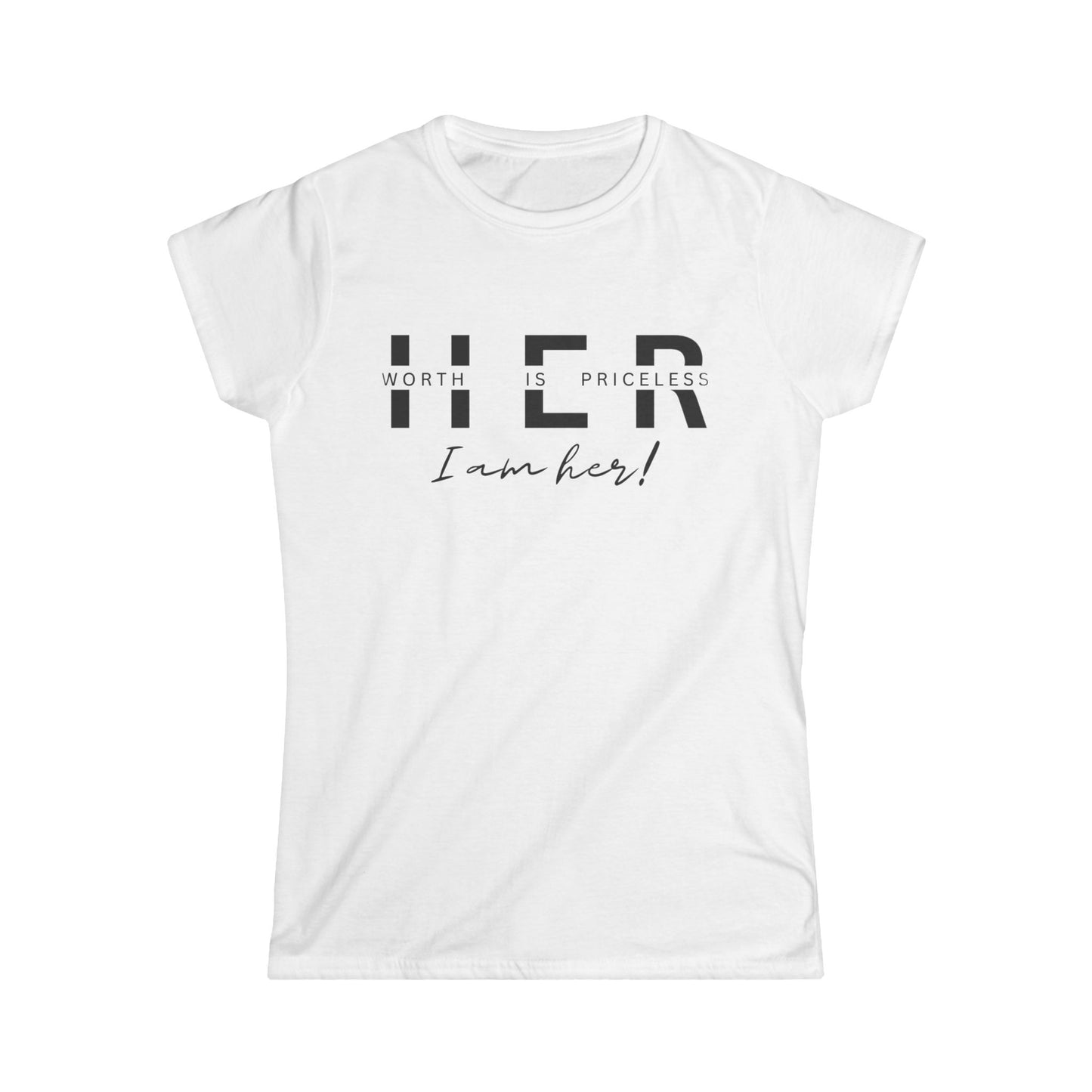 Women's Inspirational Tee - Softstyle T-Shirt HER WORTH is PRICELESS