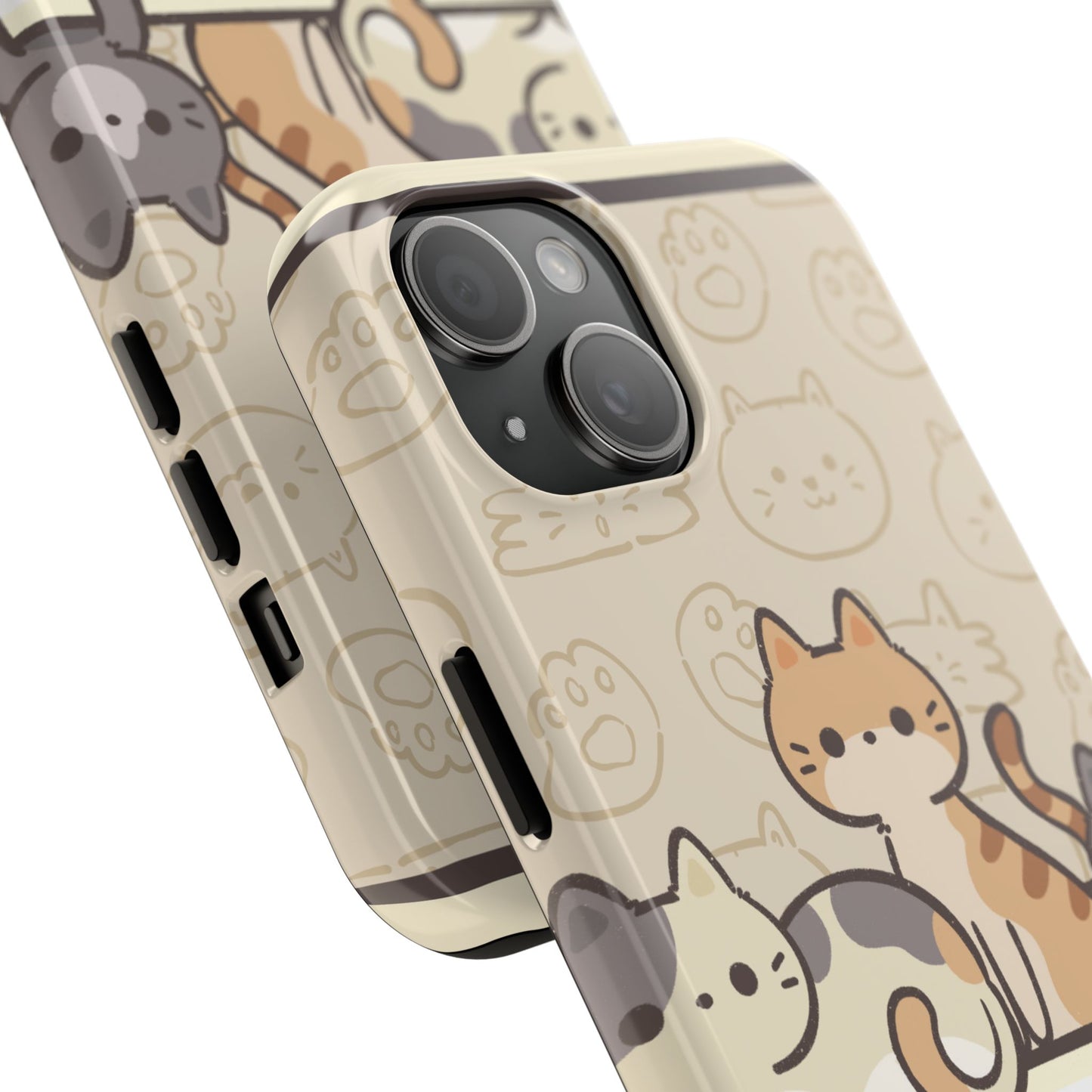 Cute Cat Tough Phone Case - Don’t Touch My Phone!