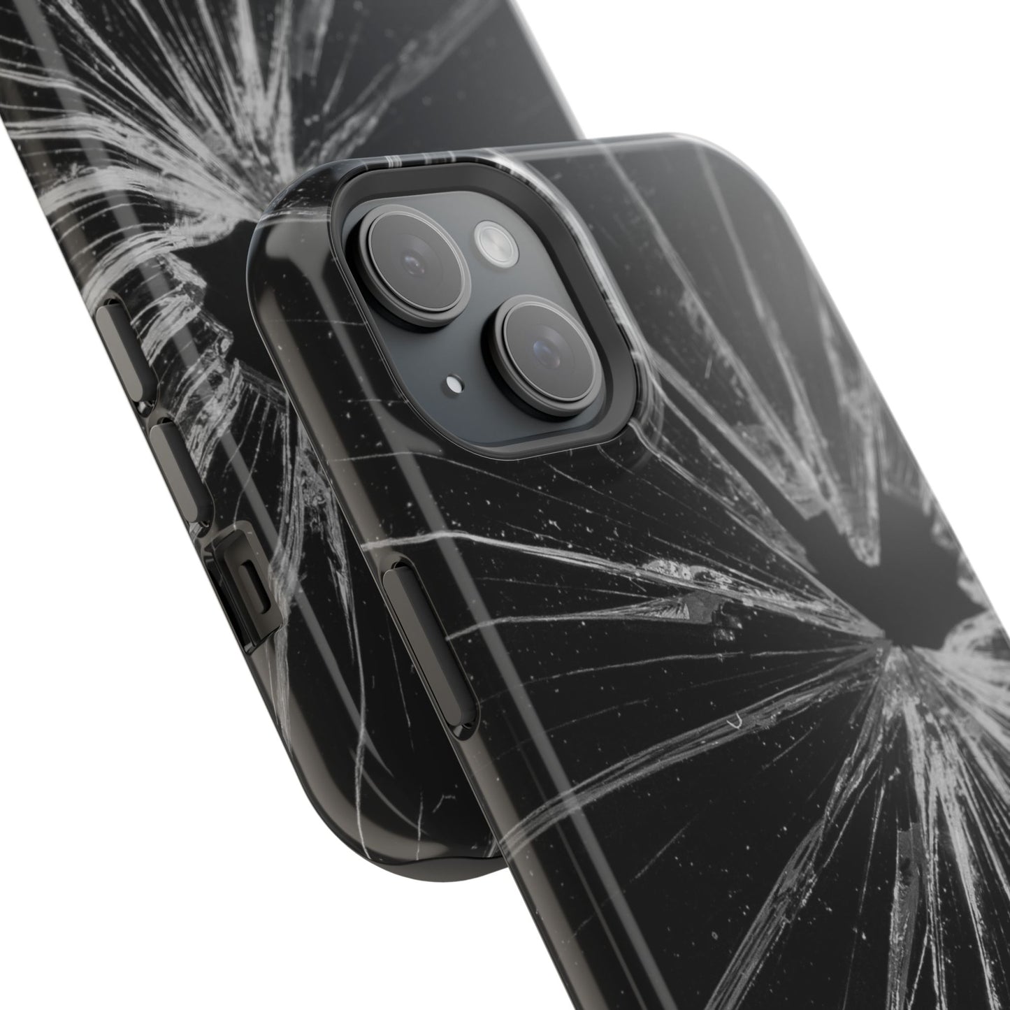 Durable Magnetic FOCUS Broken Glass Stylish Tough Case
