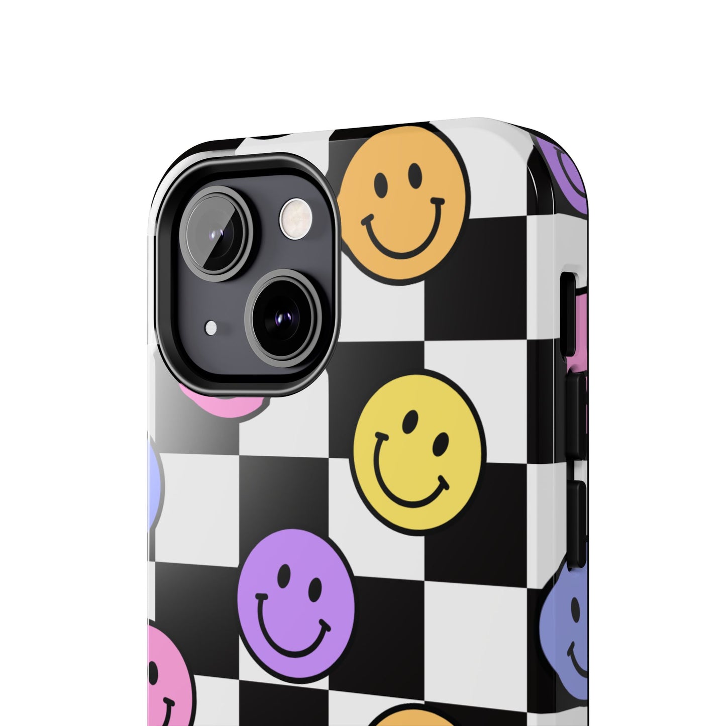 Colorful Smiley Face Phone Case, Durable Phone Cover, Fun Tech Accessories, Great for Gifts, Birthday, Holiday