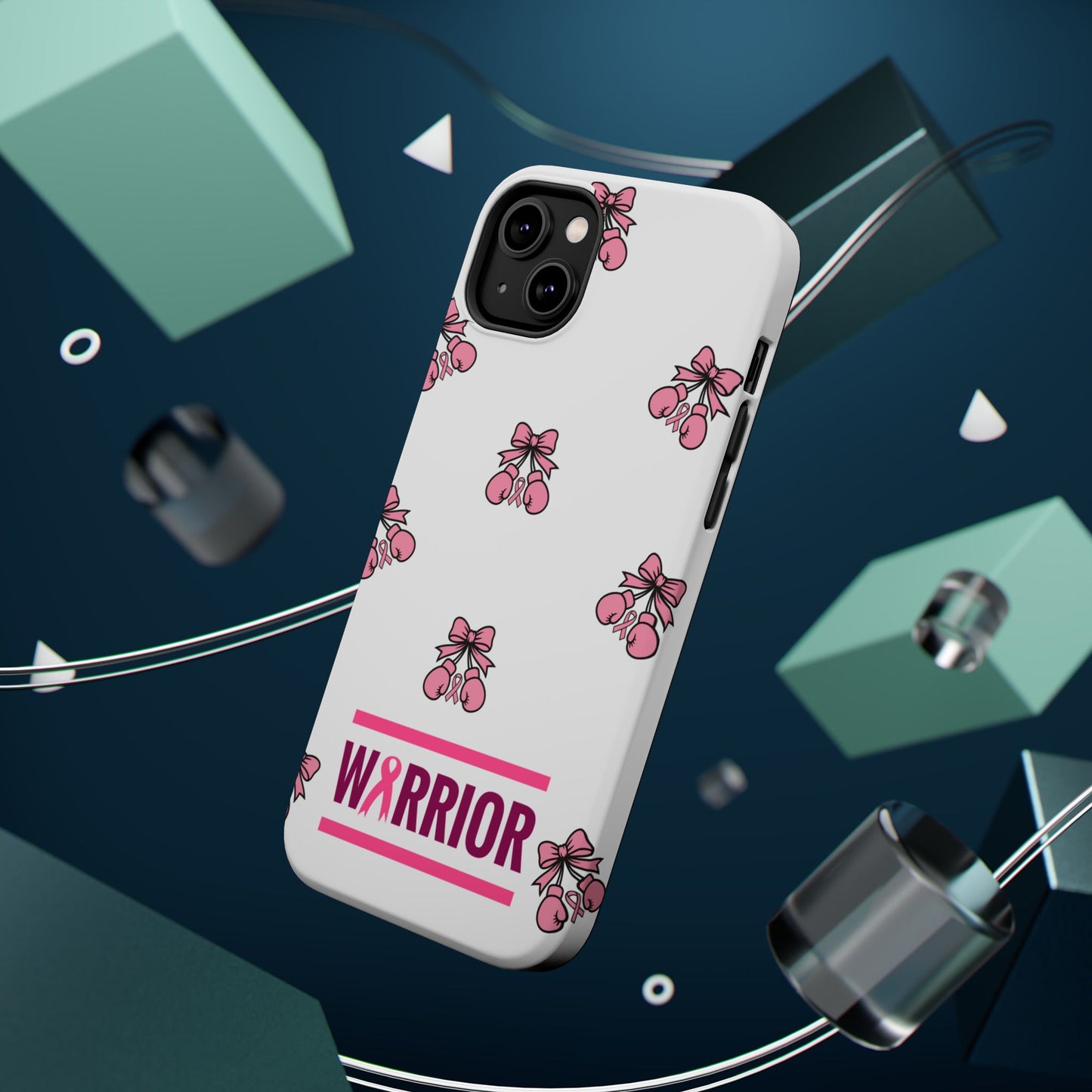 Warrior Bow Pink Magnetic Phone Case, Support Breast Cancer Awareness, Gift for Cancer Fighters for Iphone