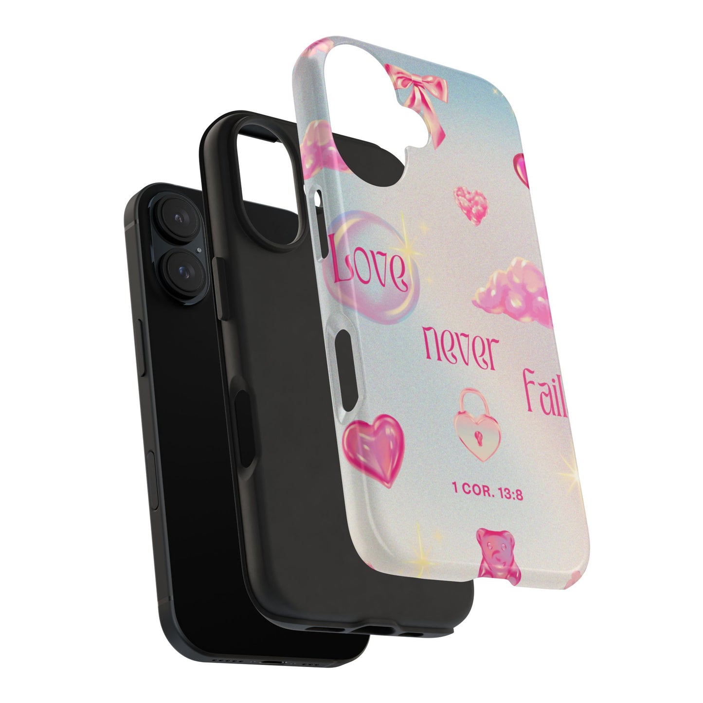 Love Never Fails Bible Verse Tough Phone Case