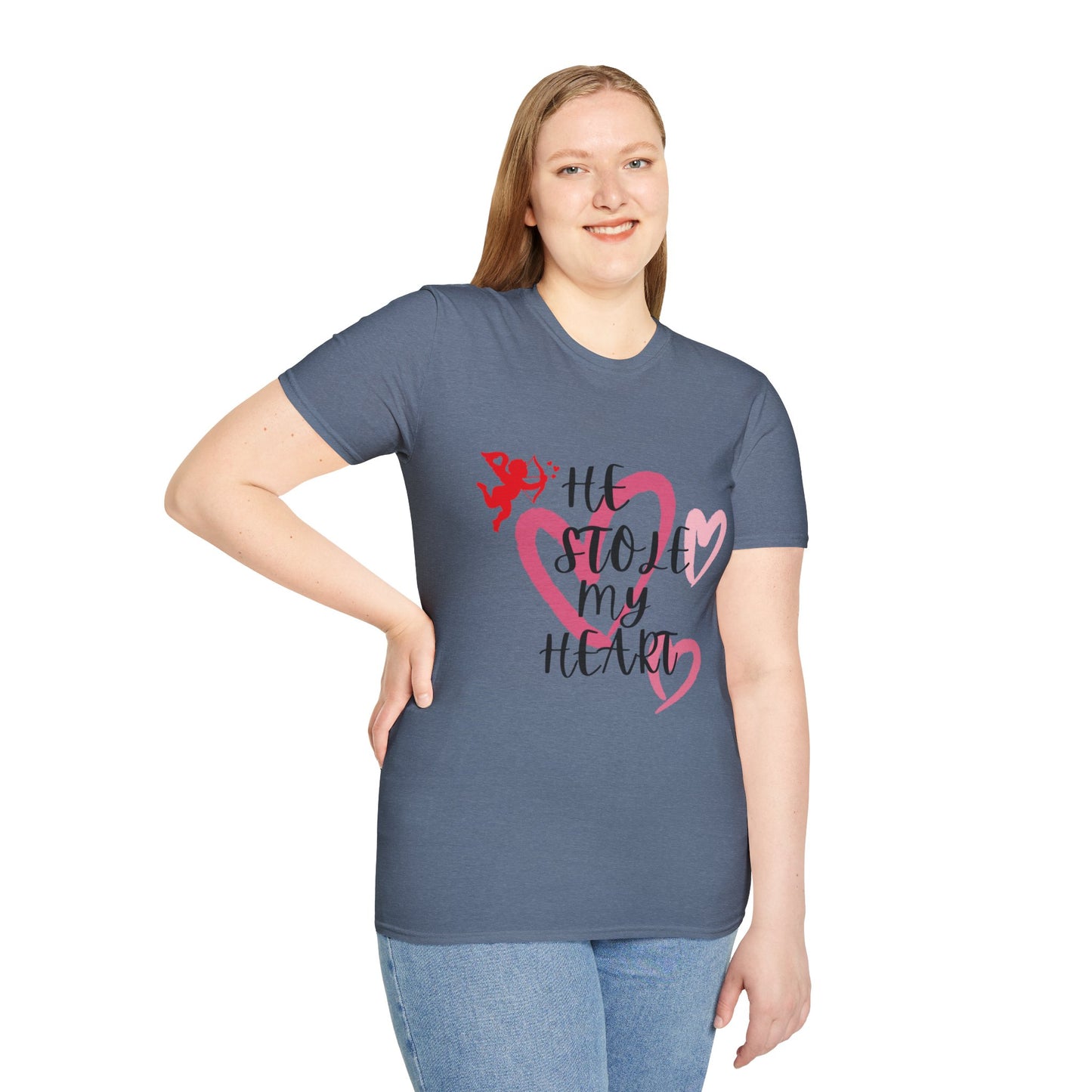 He Stole My Heart Unisex T-Shirt - Cute Valentine’s Day Couple Shift