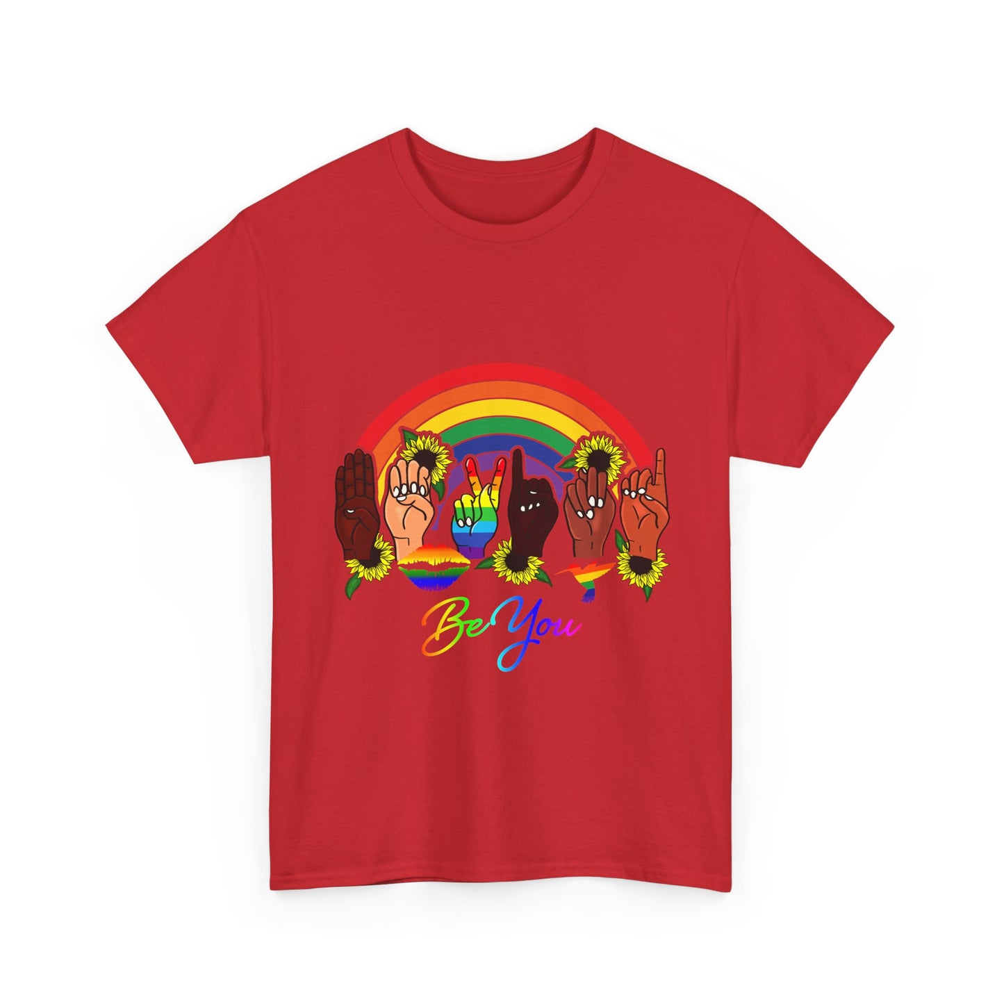 Be You Rainbow Hands Unisex Cotton Tee