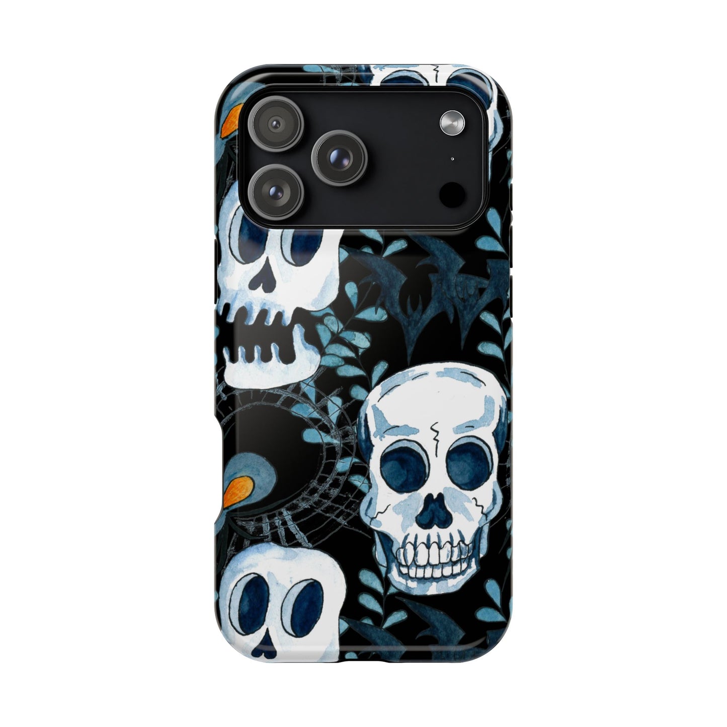 Phone Case - Skull Magnetic Impact-Resistant Case - Halloween - FREE Shipping for Iphone