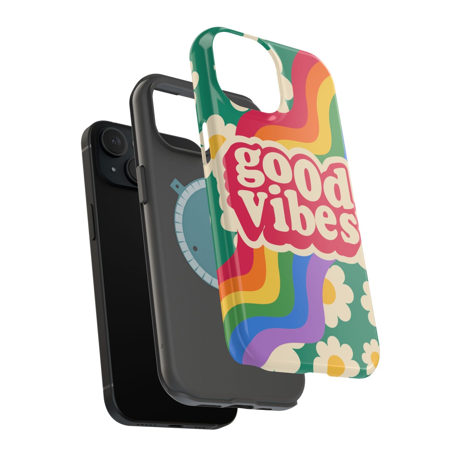 Good Vibes MAGNETIC Tough Phone Cases, Colorful, Cheerful Phone Protection, Gifts for Friends