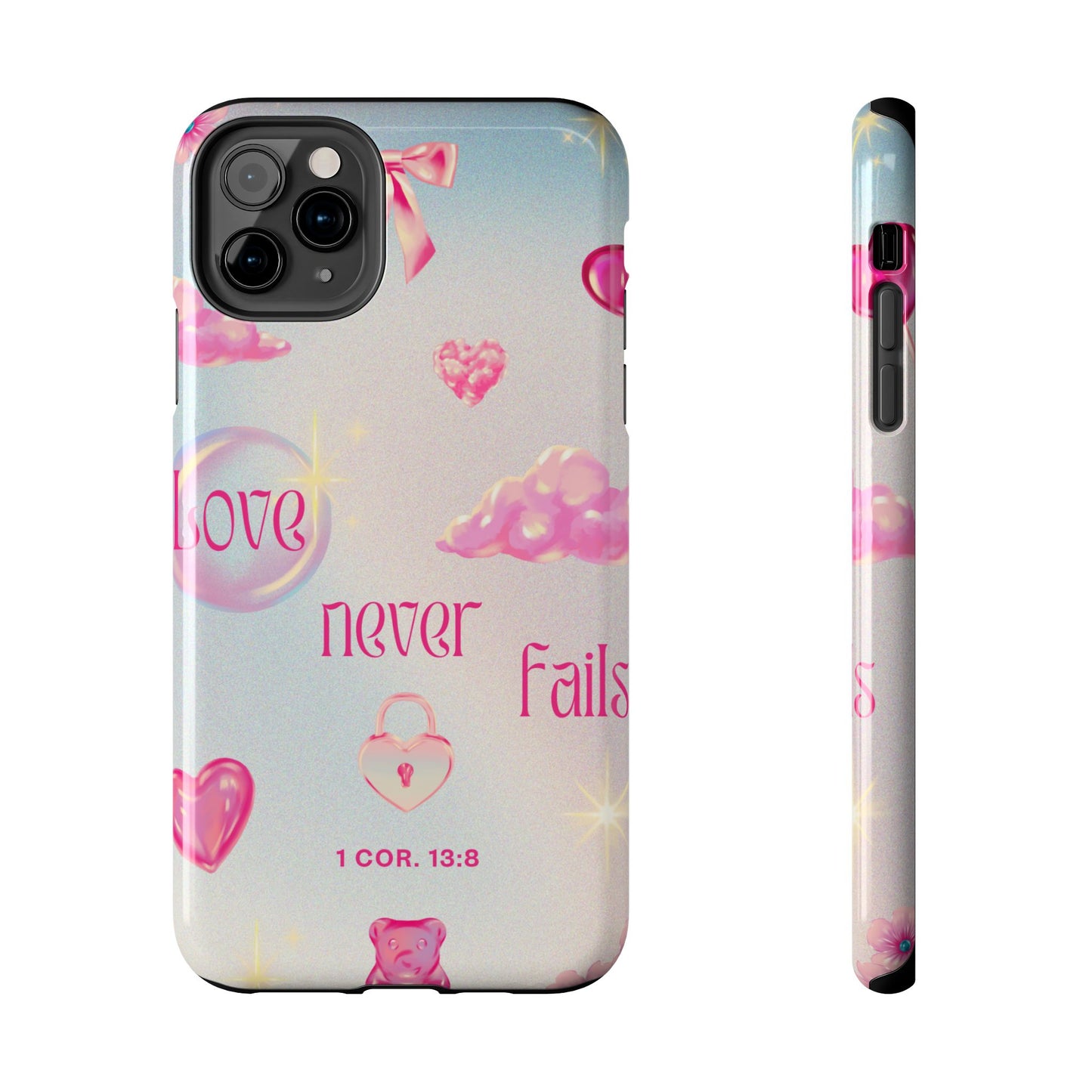 Love Never Fails Bible Verse Tough Phone Case