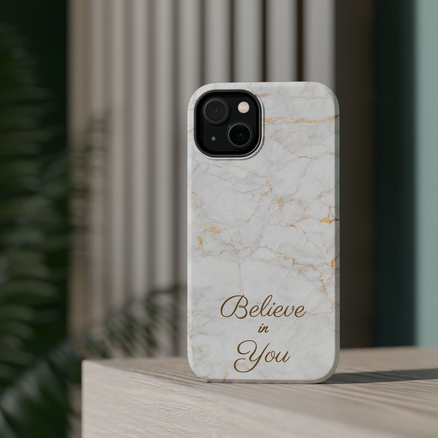 Elegant Motivational, Inspirational - Believe in You, Tough MAGNETIC Phone Case
