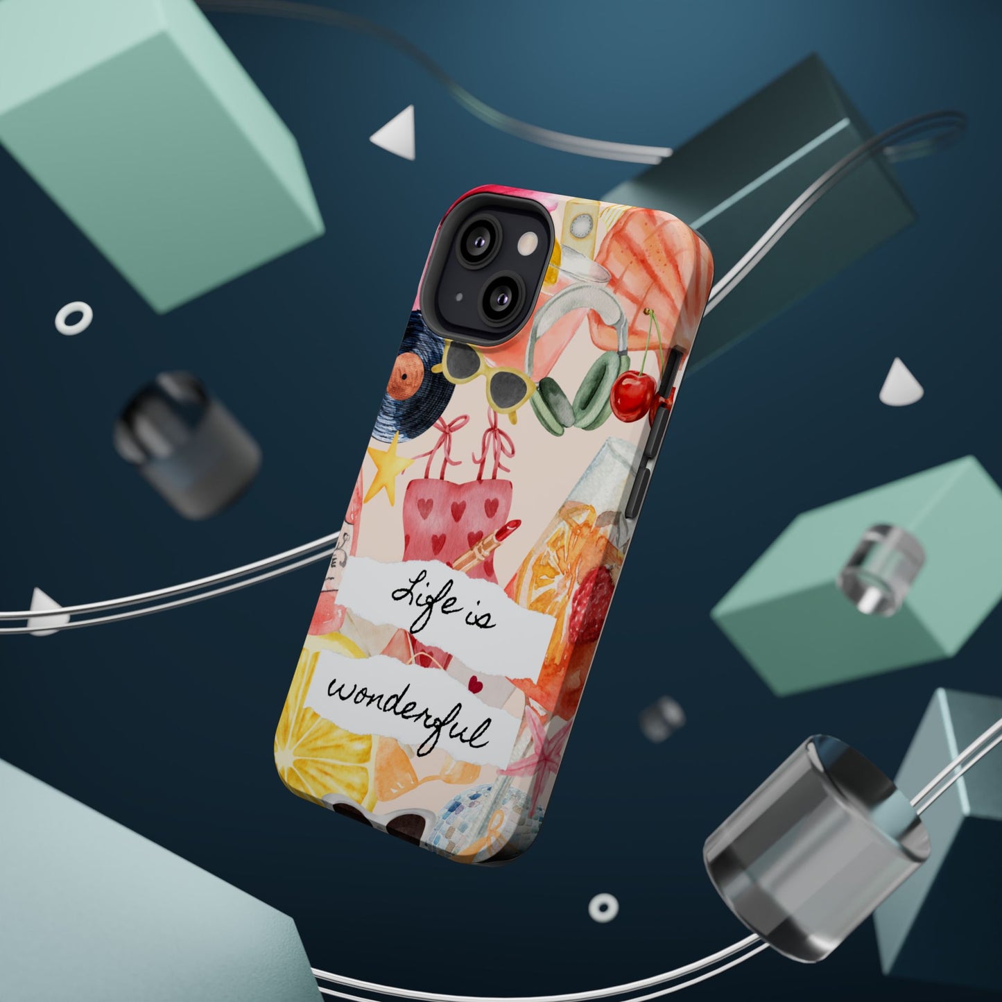 Life is Wonderful, Stylish Phone Cover, Cute Phone Accessory, Gift for Her, Summer Vibe Phone Case